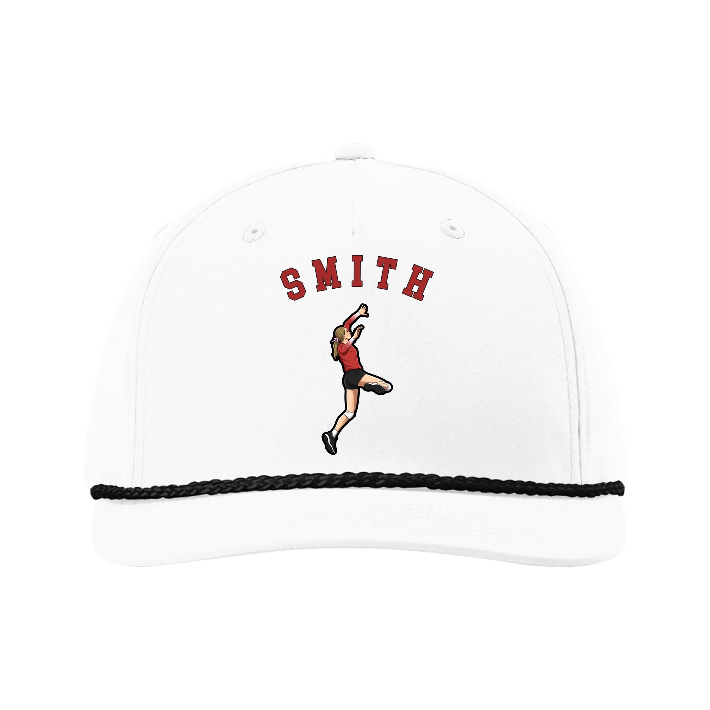 Five-Panel Classic Rope Cap — Shirsey Arch in White