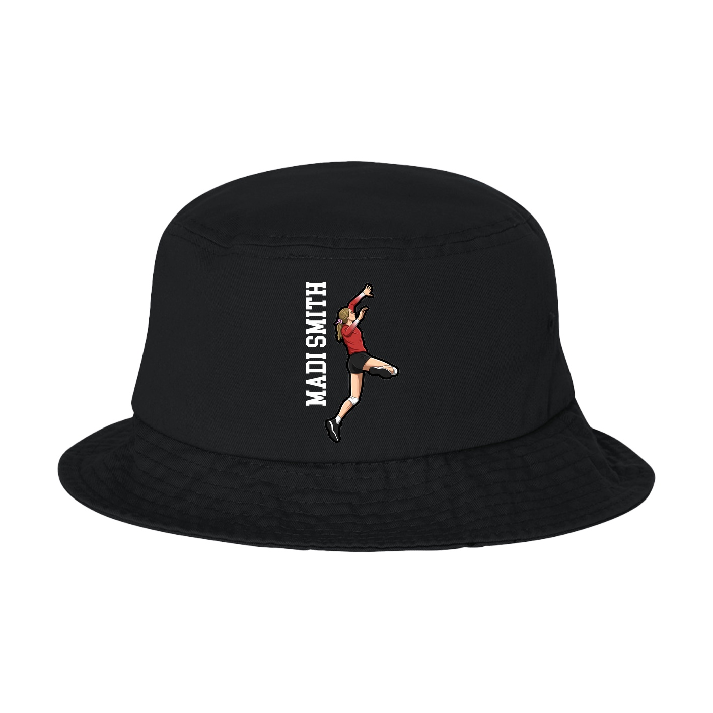 Bucket Cap — Name Vertical in Black