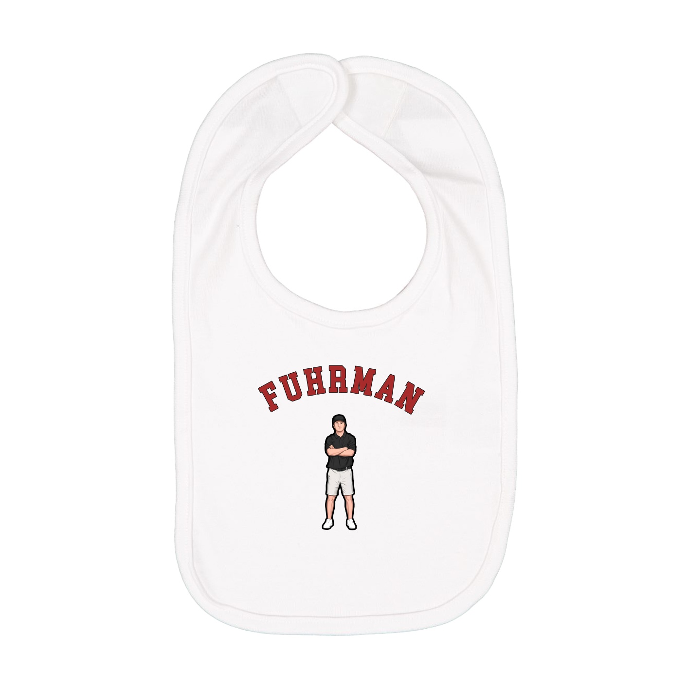 Infant Bib — Shirsey Arch in White