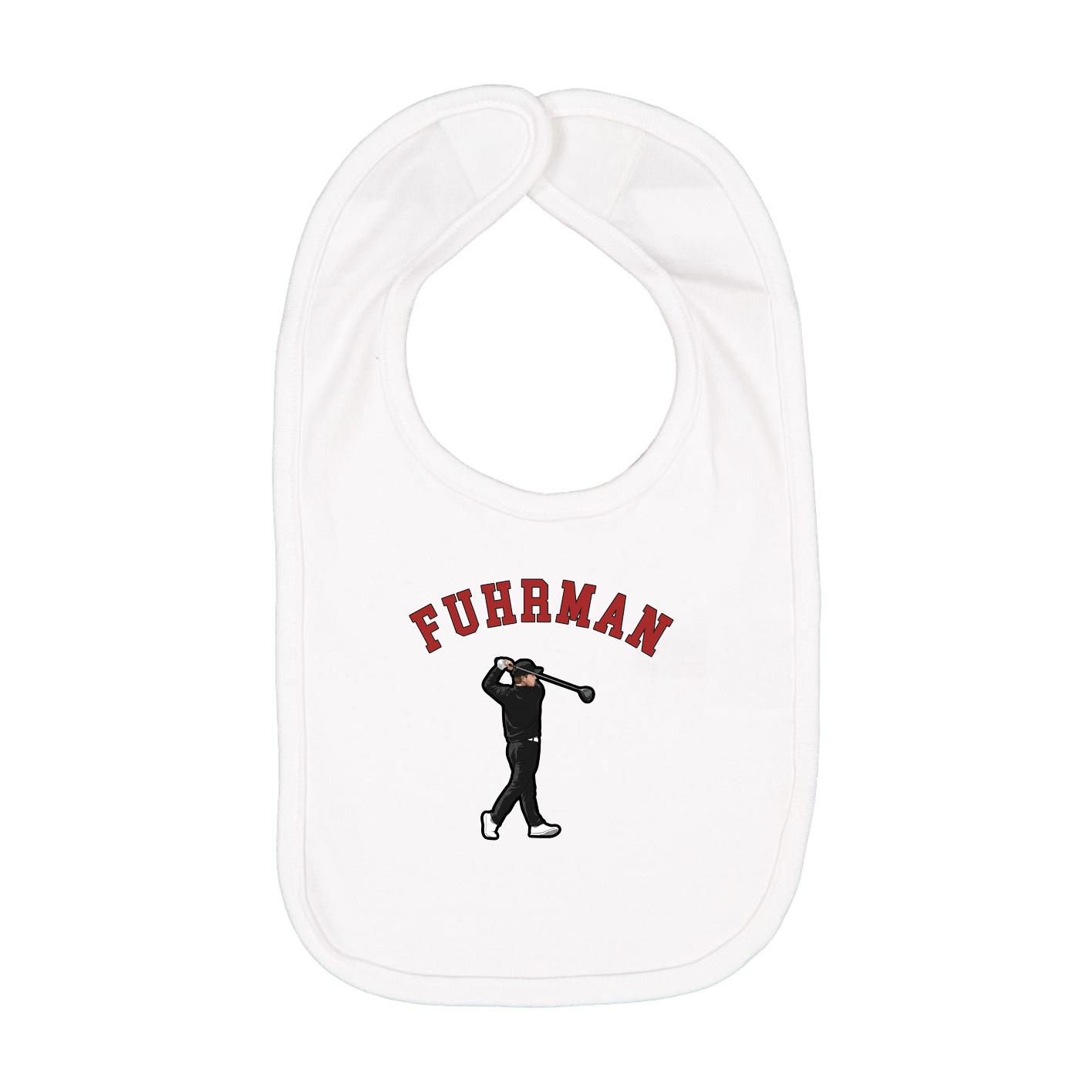 Infant Bib — Shirsey Arch in White