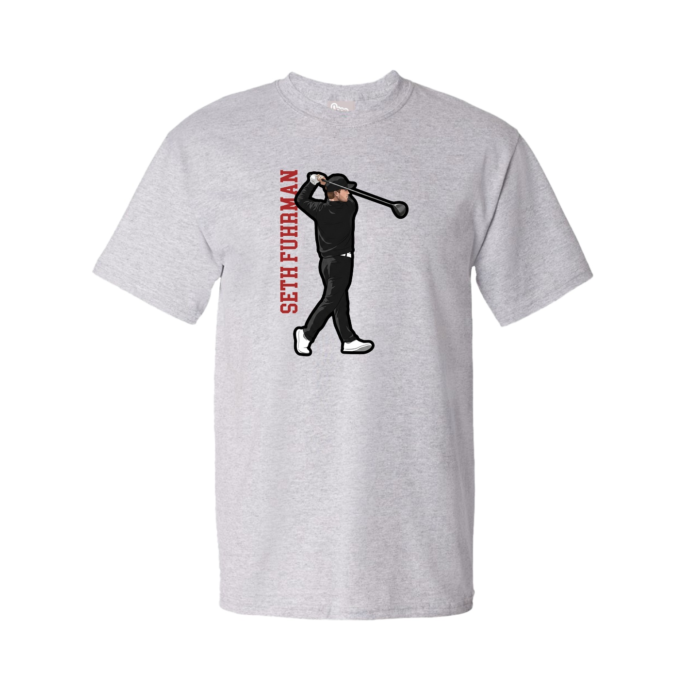 Tee — Name Vertical in Grey