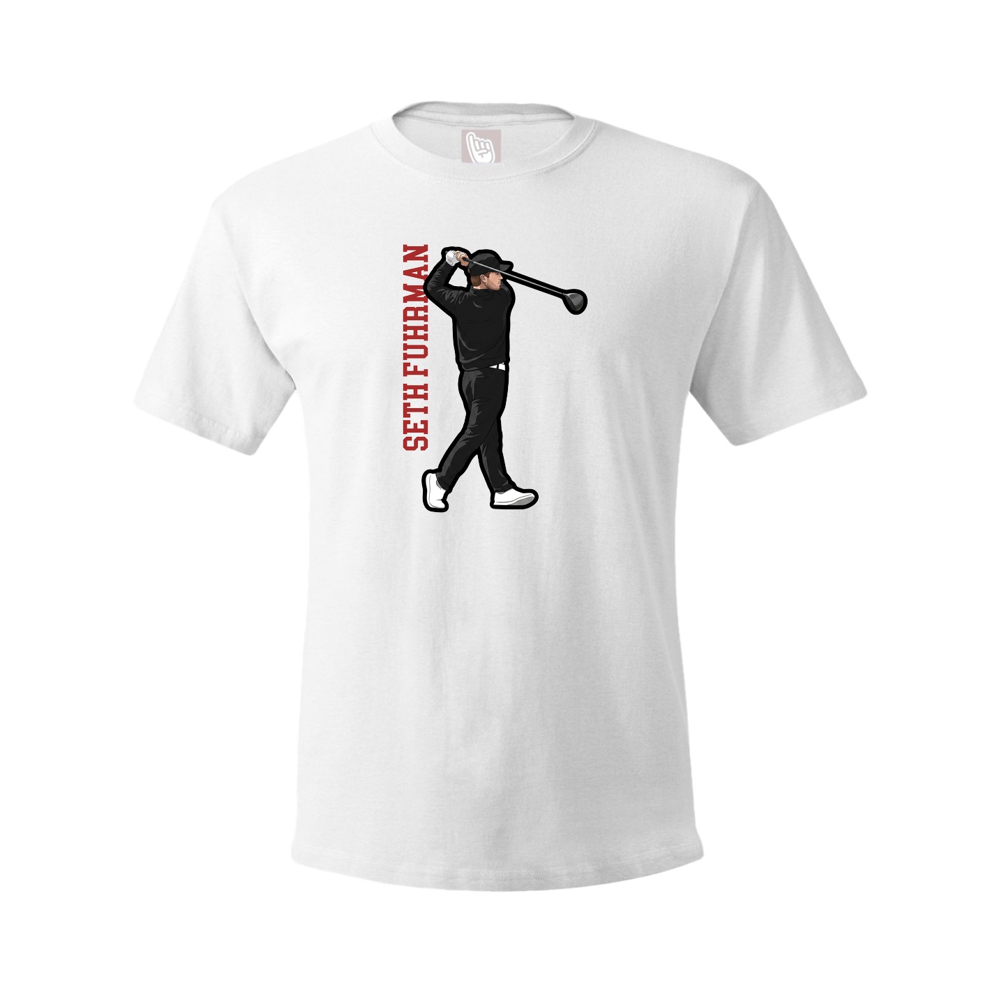 Youth Tee — Name Vertical in White