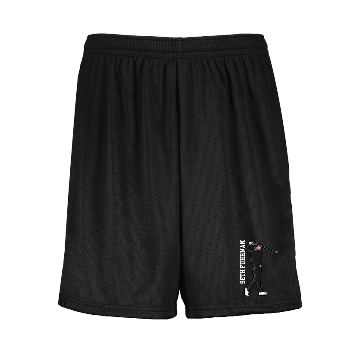 Shorts — Name Vertical in Black