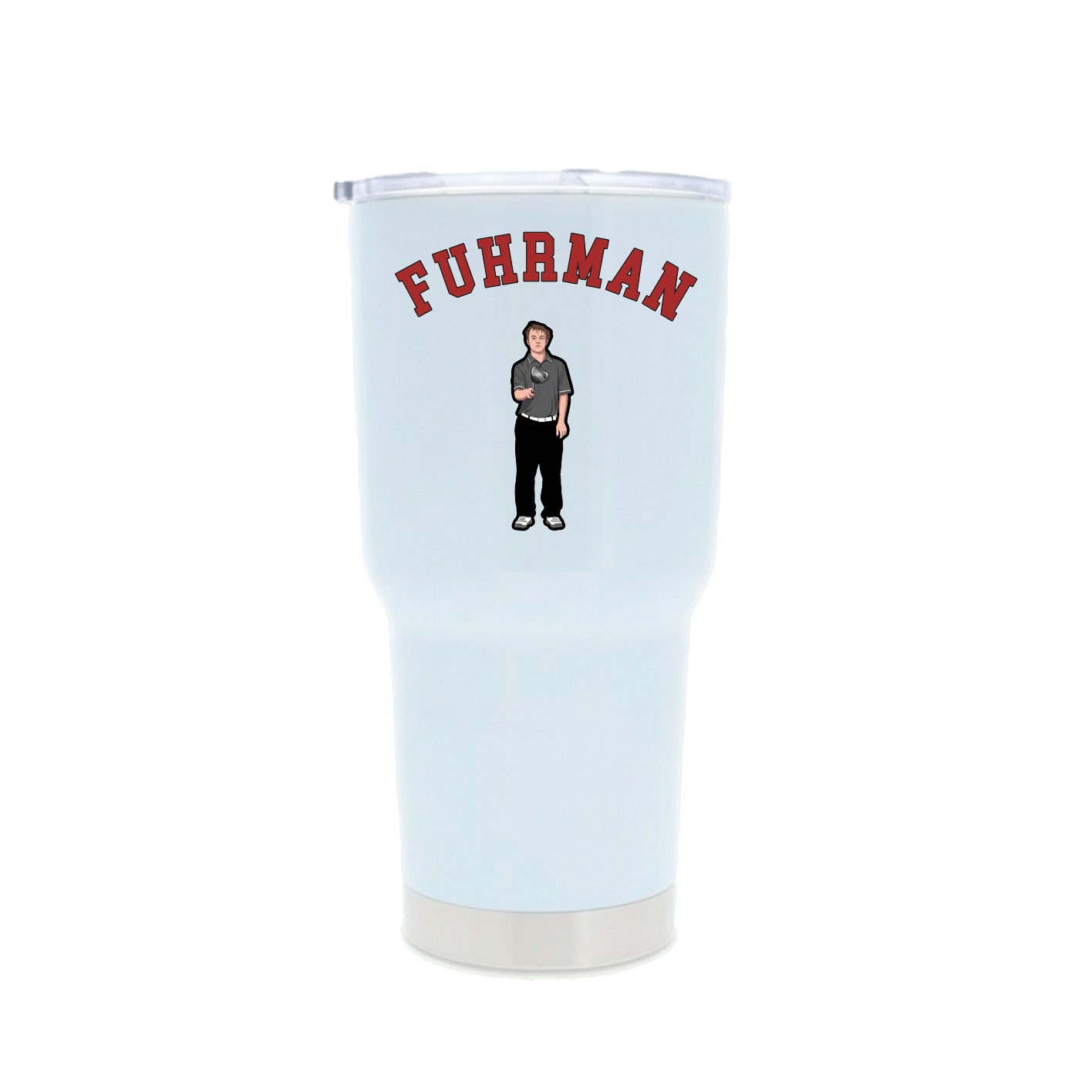 30oz Stainless Steel Tumbler — Shirsey Arch in White