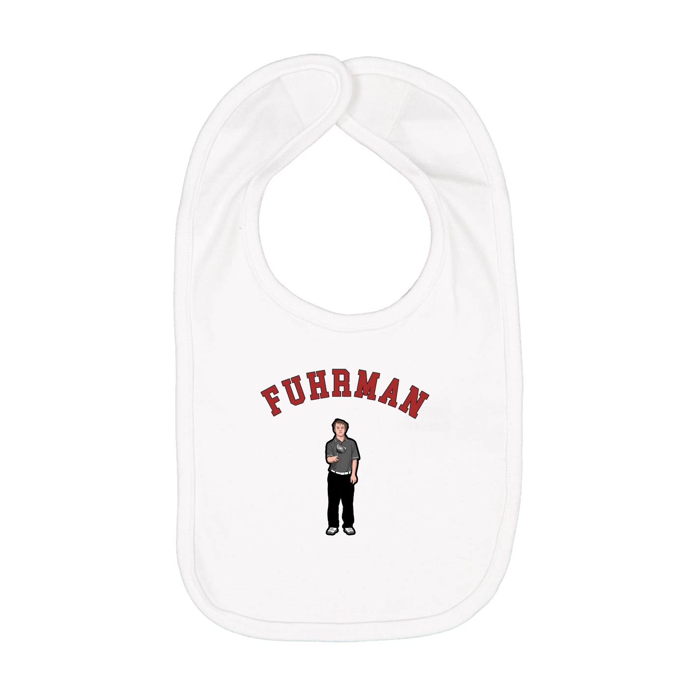 Infant Bib — Shirsey Arch in White
