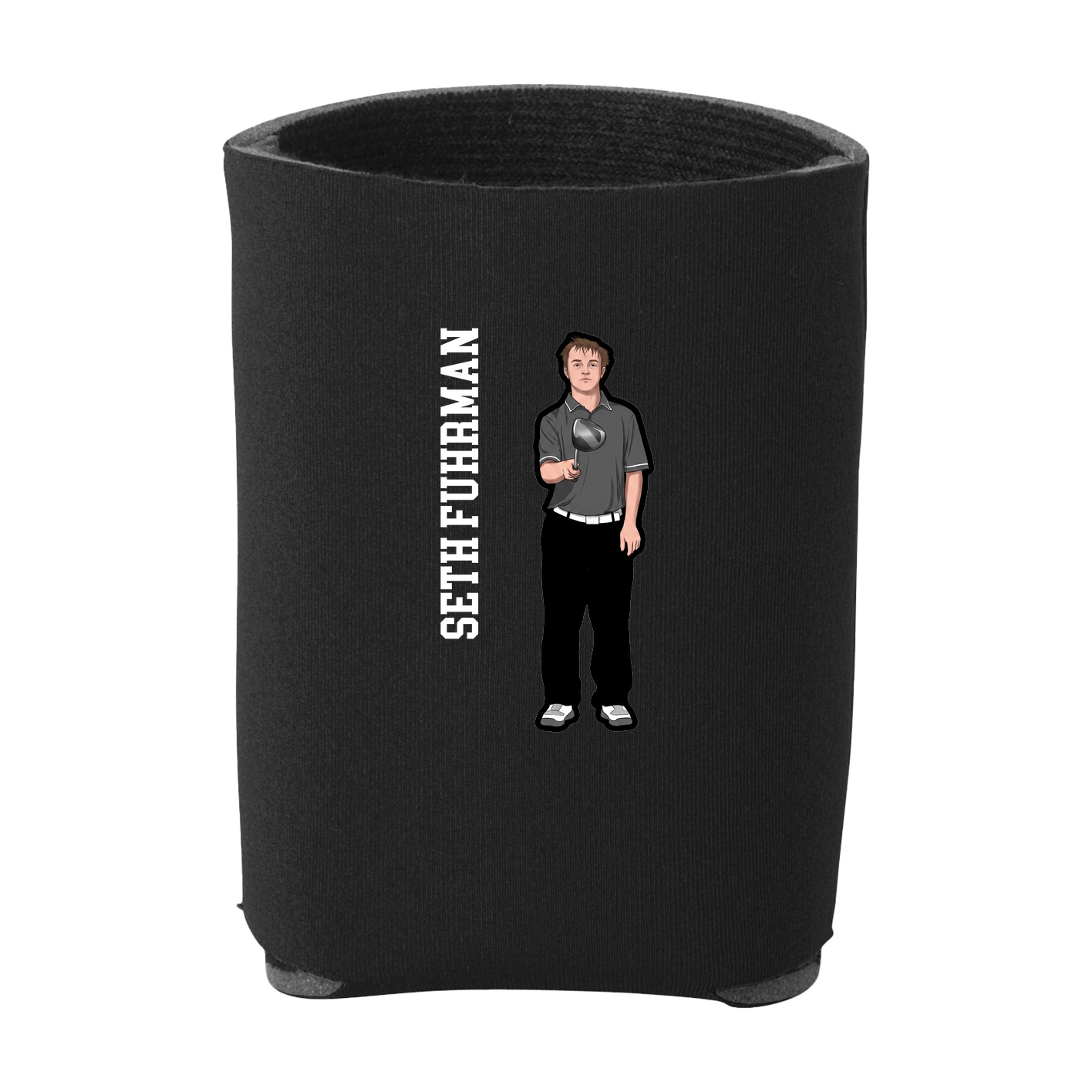 Can Holder — Name Vertical in Black