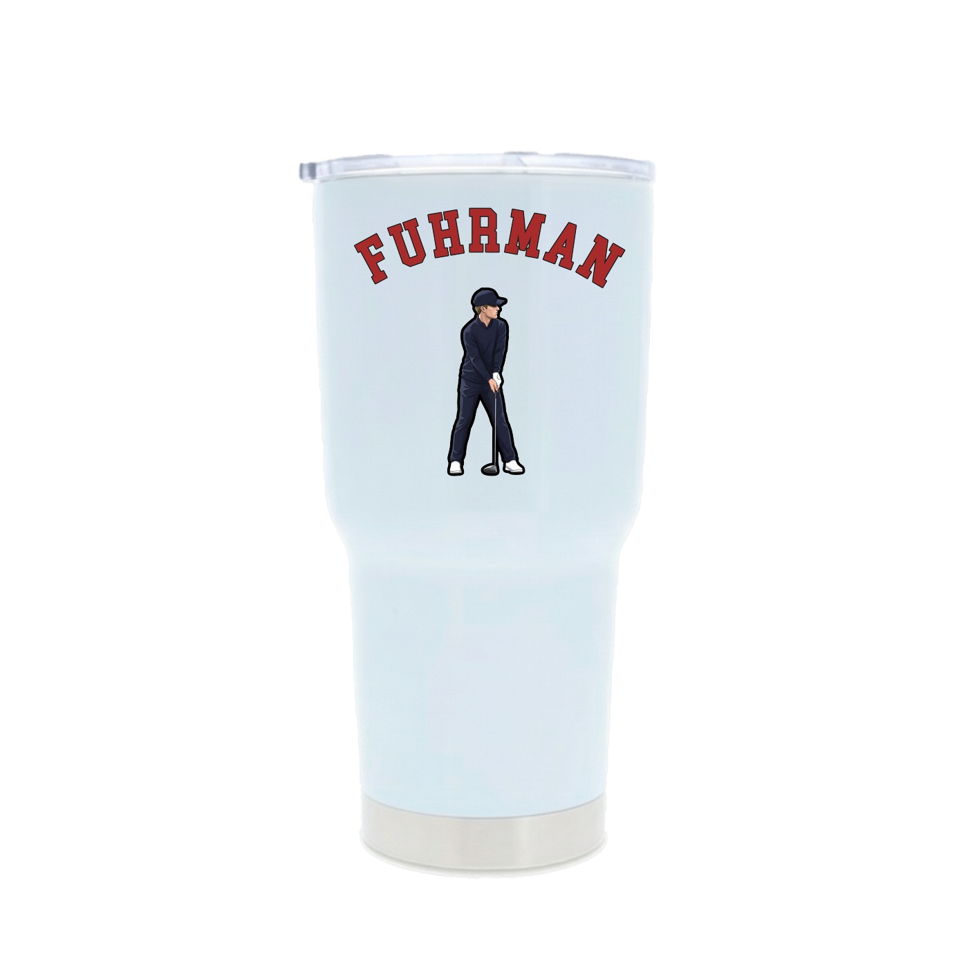 30oz Stainless Steel Tumbler — Shirsey Arch in White