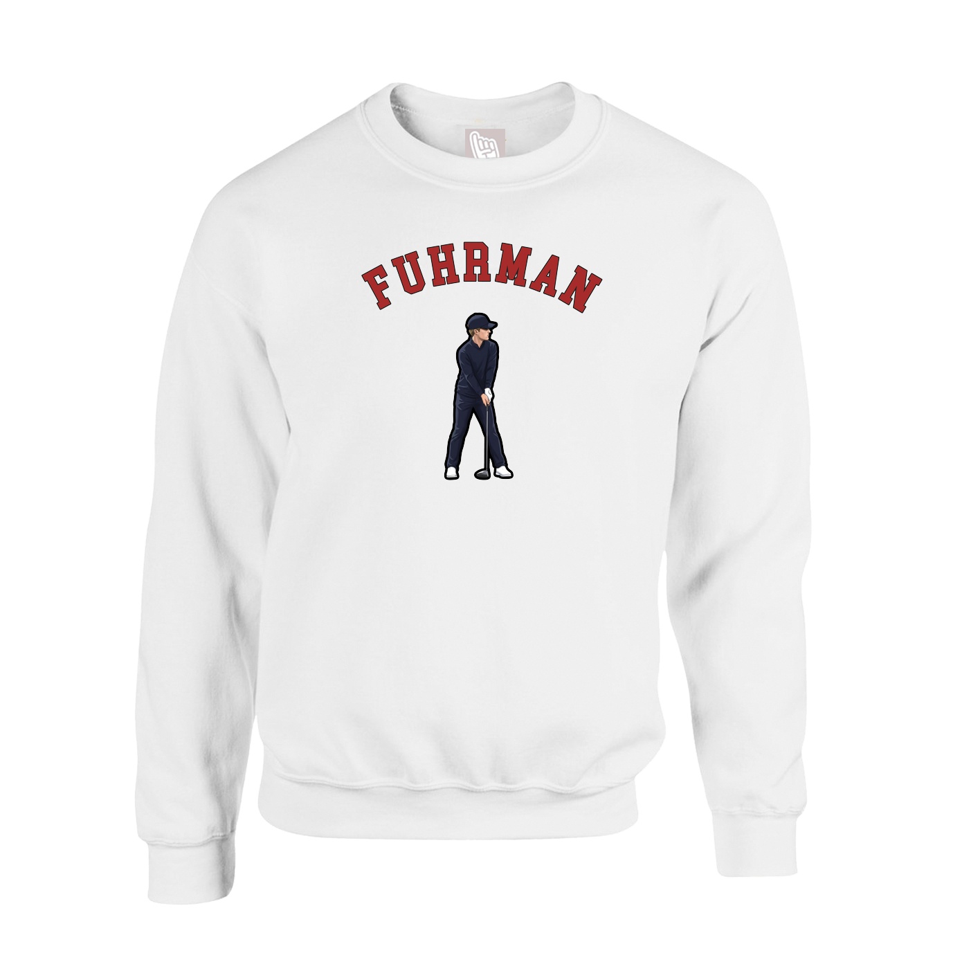 Fleece Crew — Shirsey Arch in White