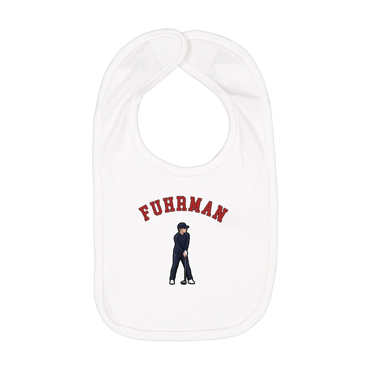 Infant Bib — Shirsey Arch in White