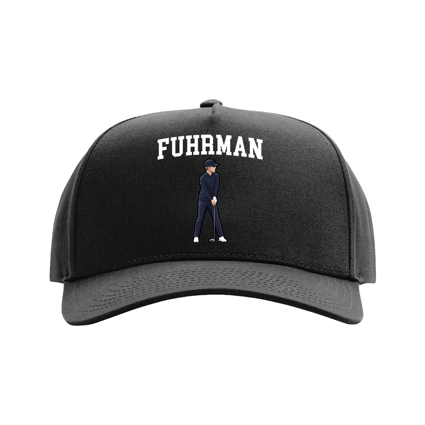 Full Fabric Five-Panel Champ Cap — Shirsey in Black