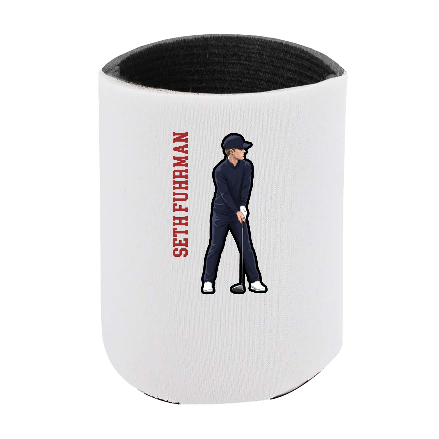 Can Holder — Name Vertical in White