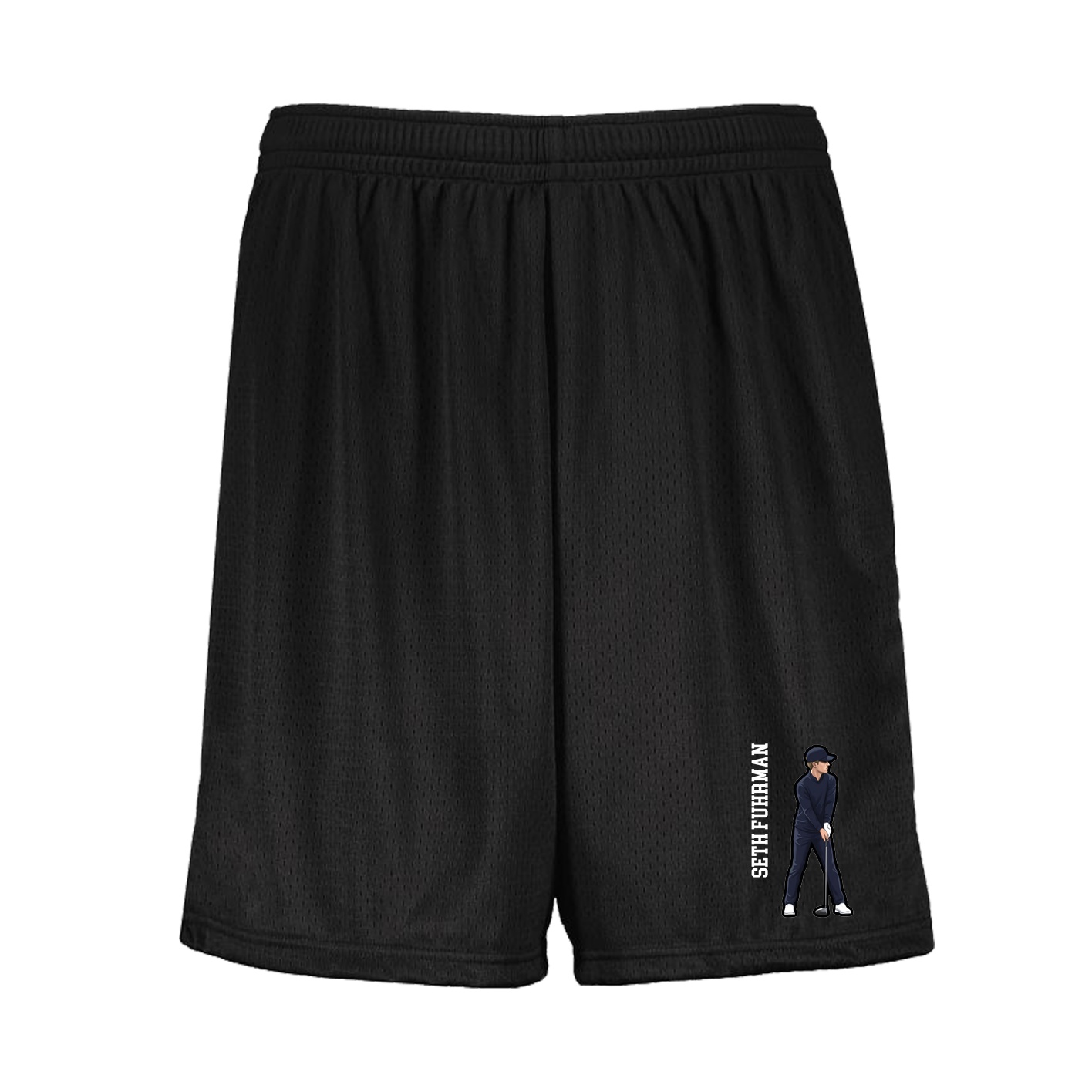 Shorts — Name Vertical in Black