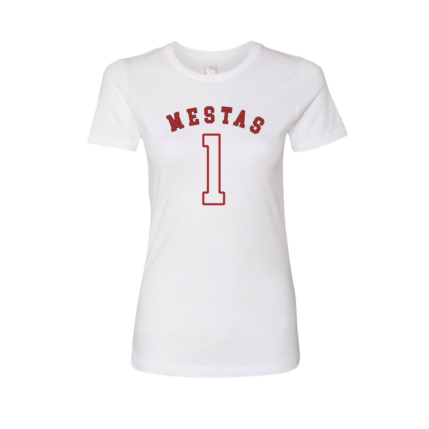 Fitted Women's Tee — Shirsey Arch in White