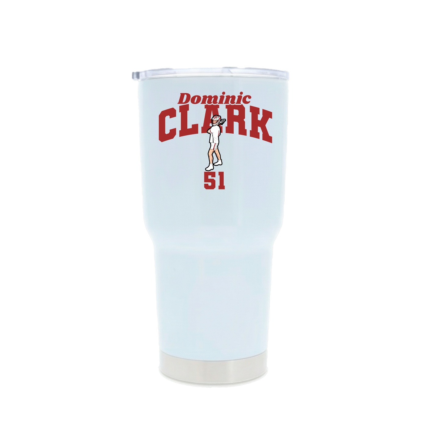 30oz Stainless Steel Tumbler — Signature Arch in White