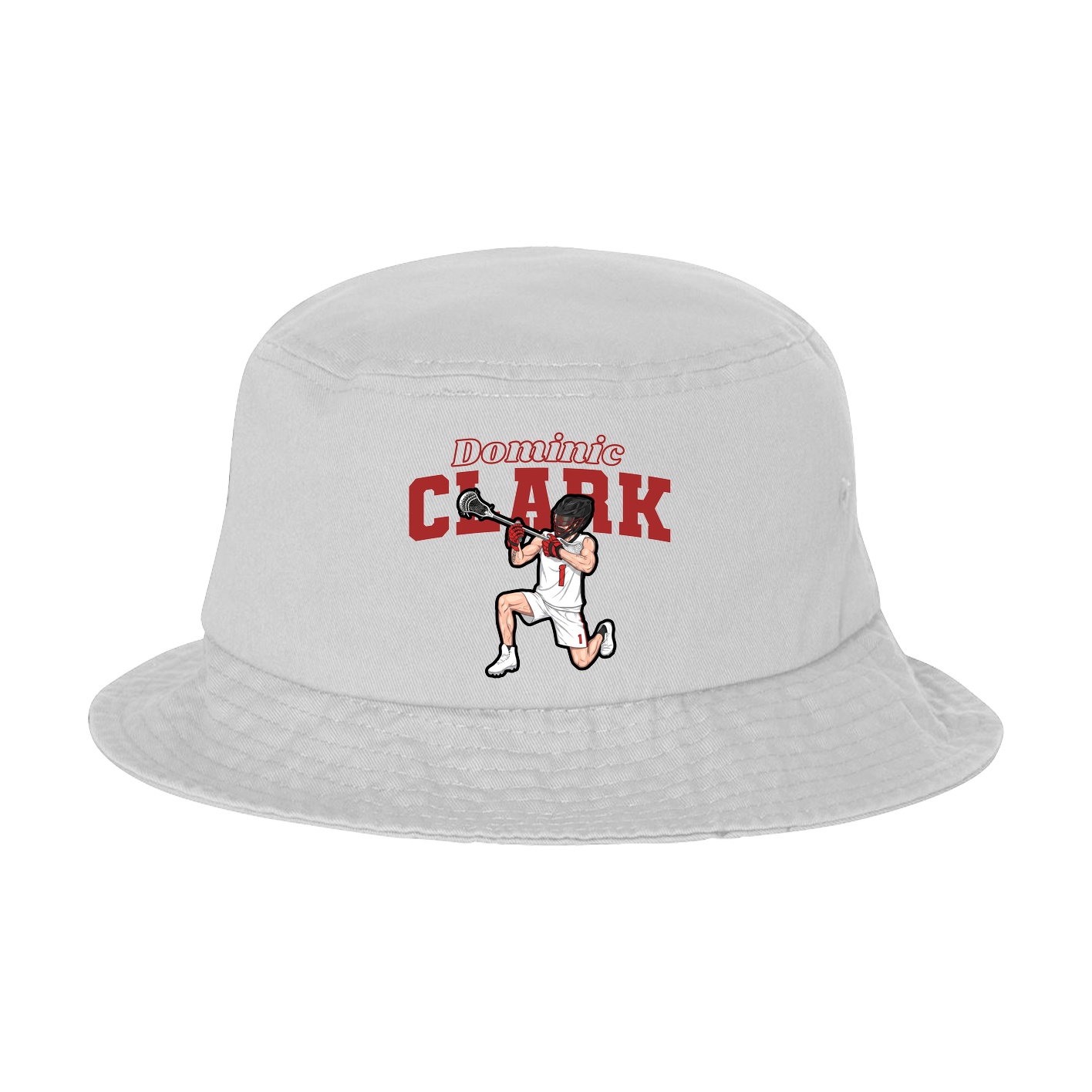 Bucket Cap — Name Arch in White