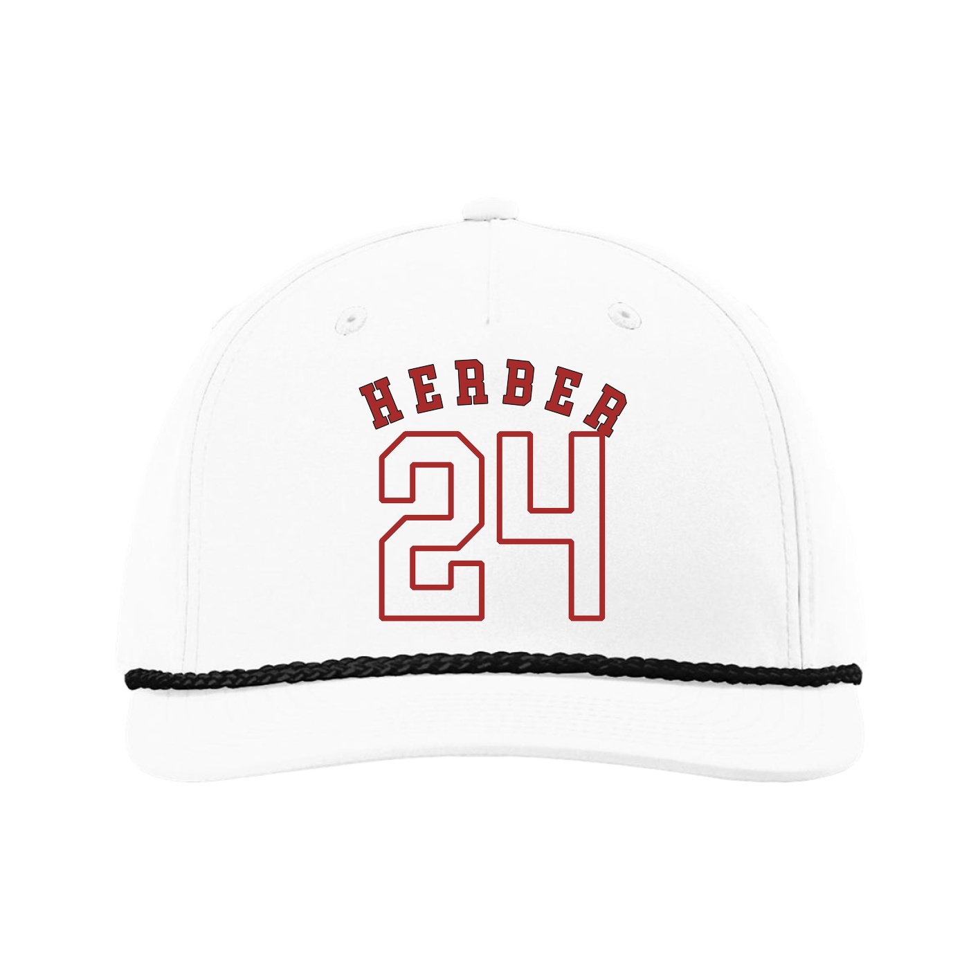 Five-Panel Classic Rope Cap — Shirsey Arch in White