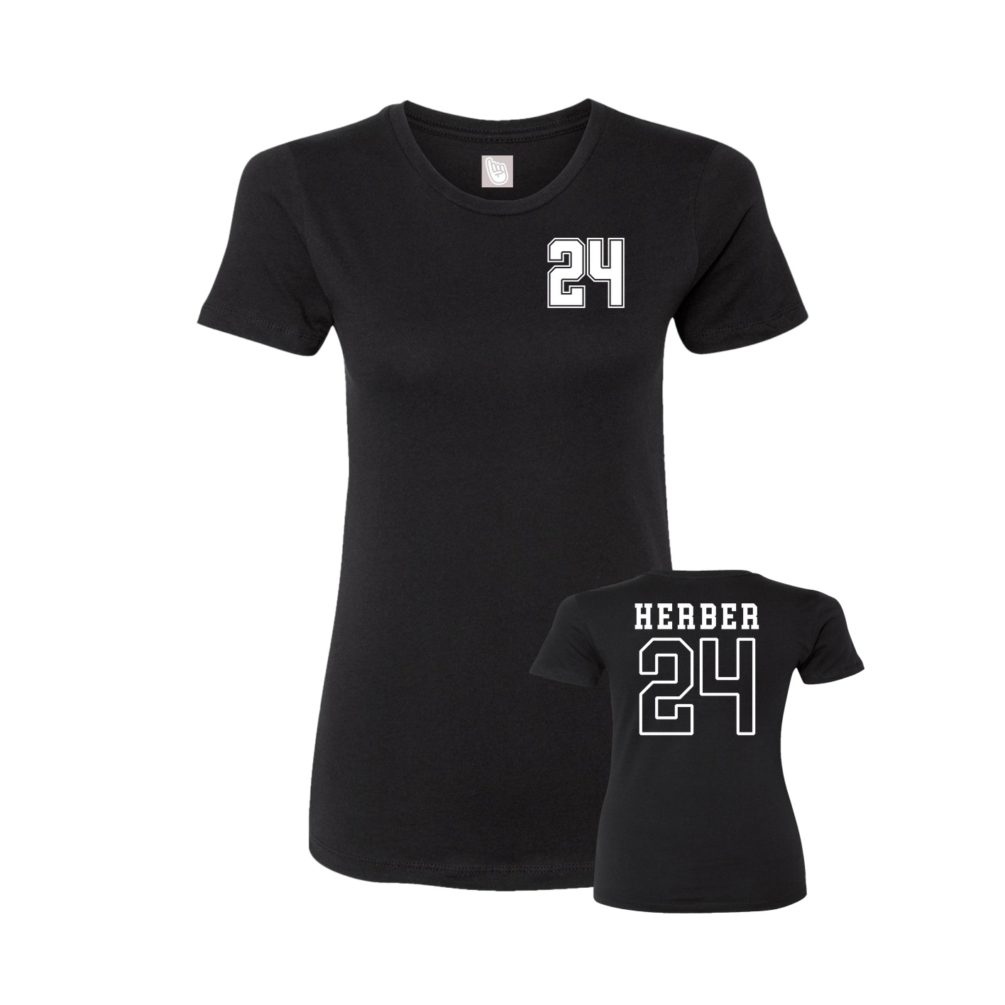 Womens Tee — Chest Back in Black