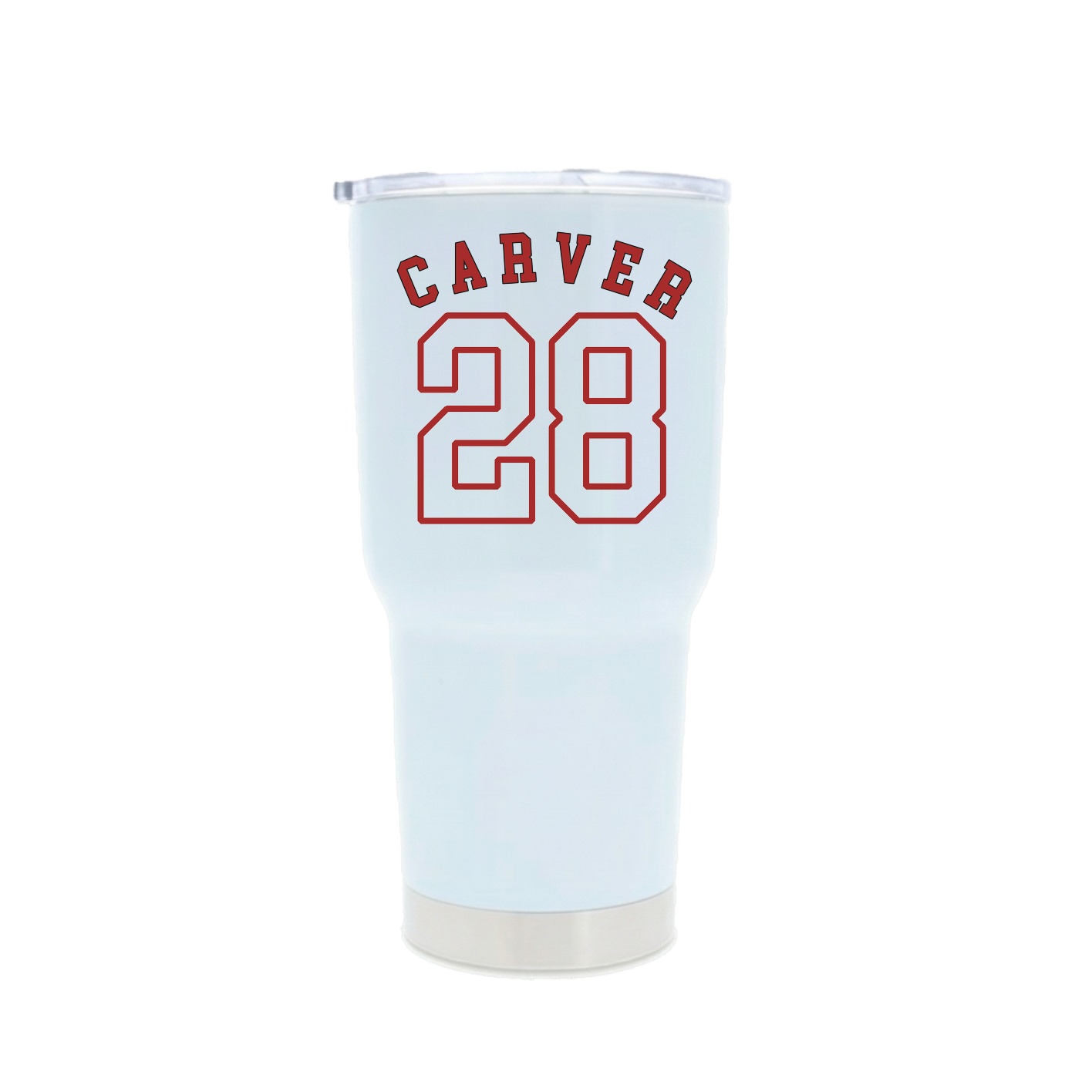 30oz Stainless Steel Tumbler — Shirsey Arch in White