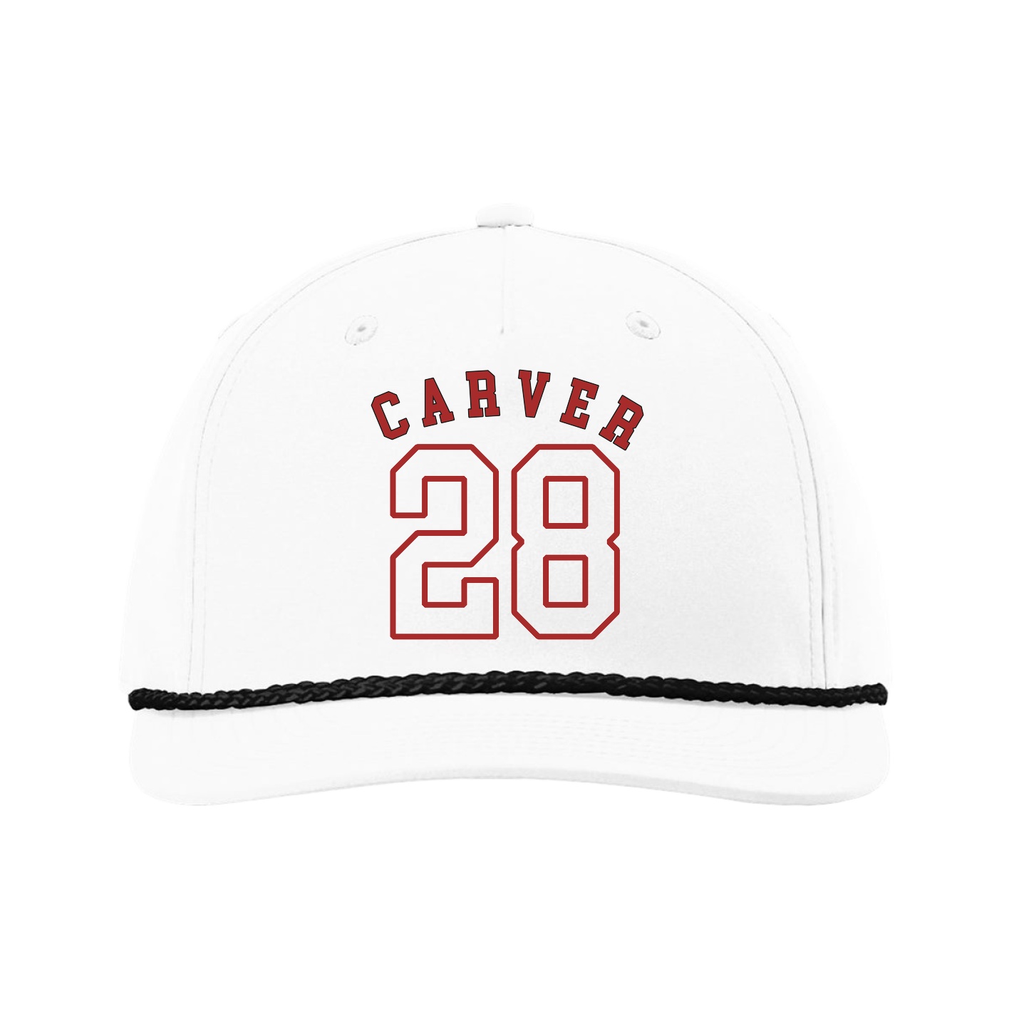 Five-Panel Classic Rope Cap — Shirsey Arch in White