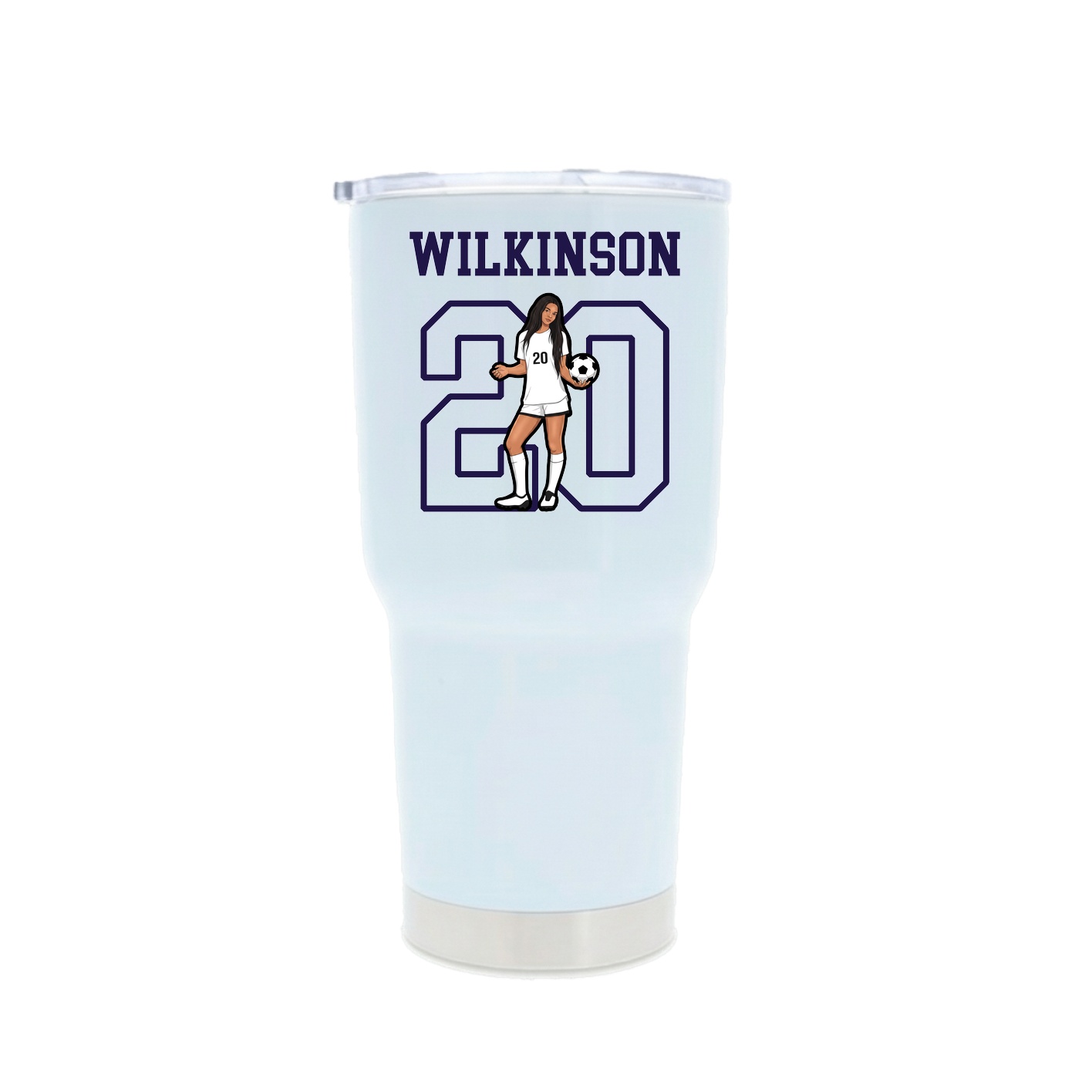 30oz Stainless Steel Tumbler — Shirsey in White