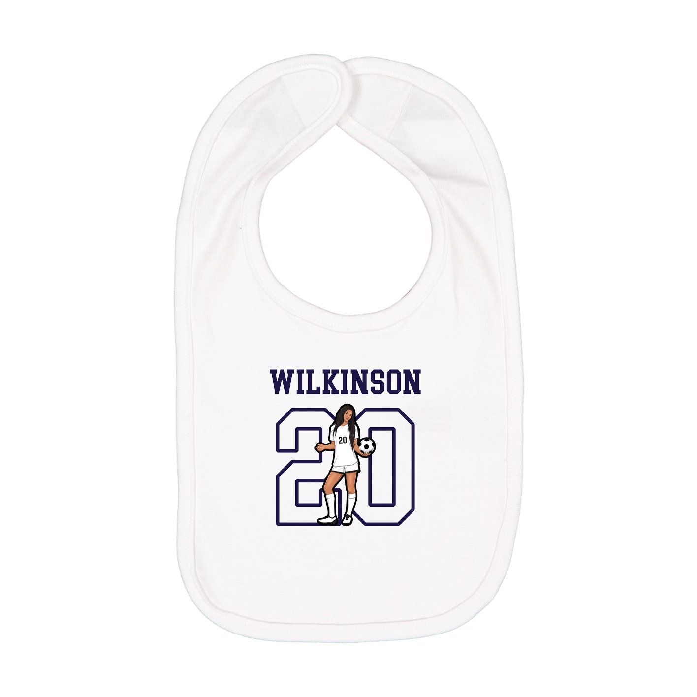 Infant Bib — Shirsey in White