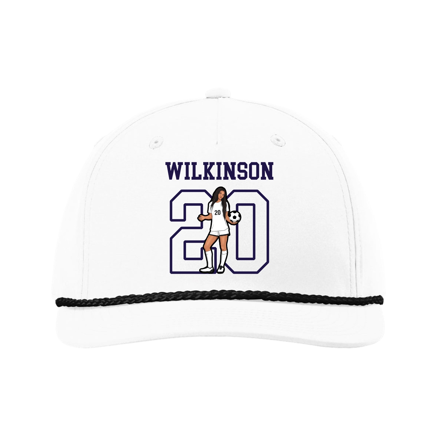 Five-Panel Classic Rope Cap — Shirsey in White