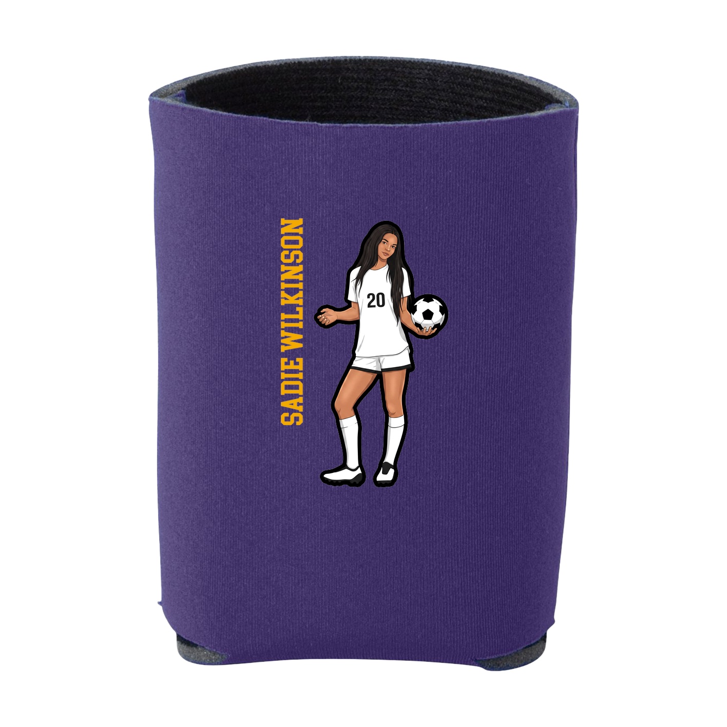 Can Holder — Name Vertical in Purple