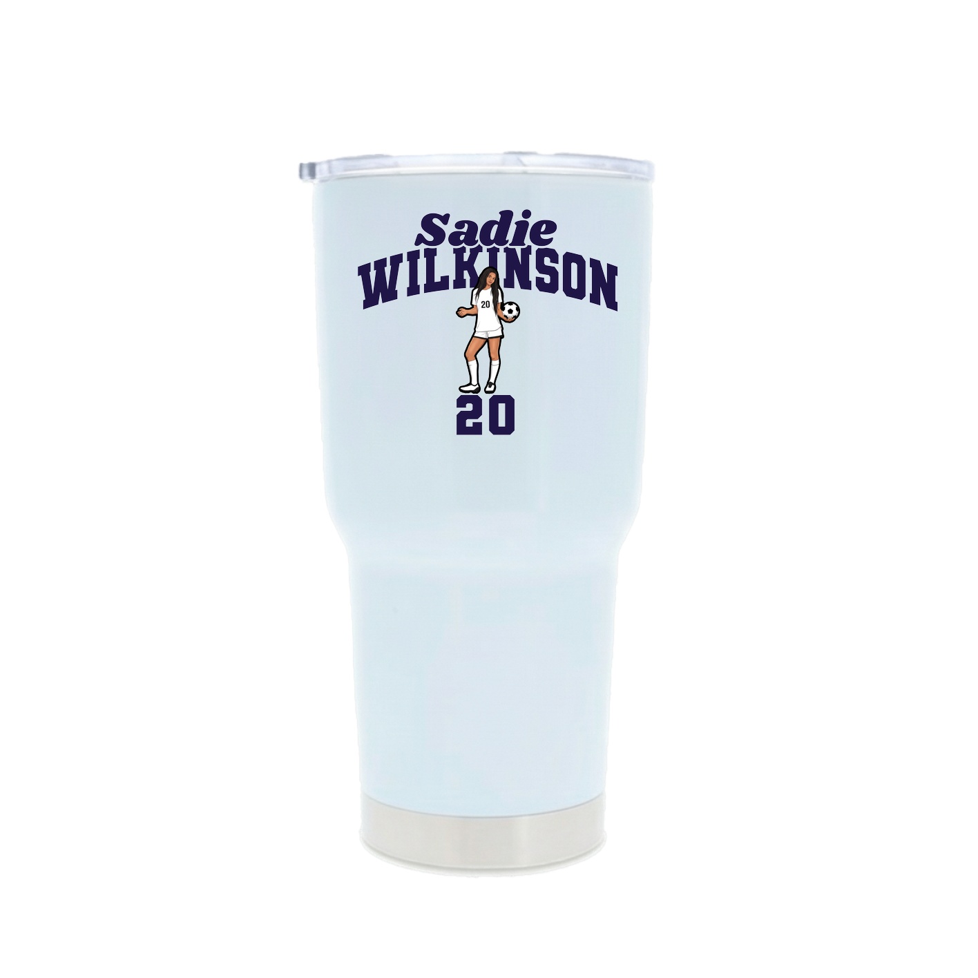 30oz Stainless Steel Tumbler — Signature Arch in White