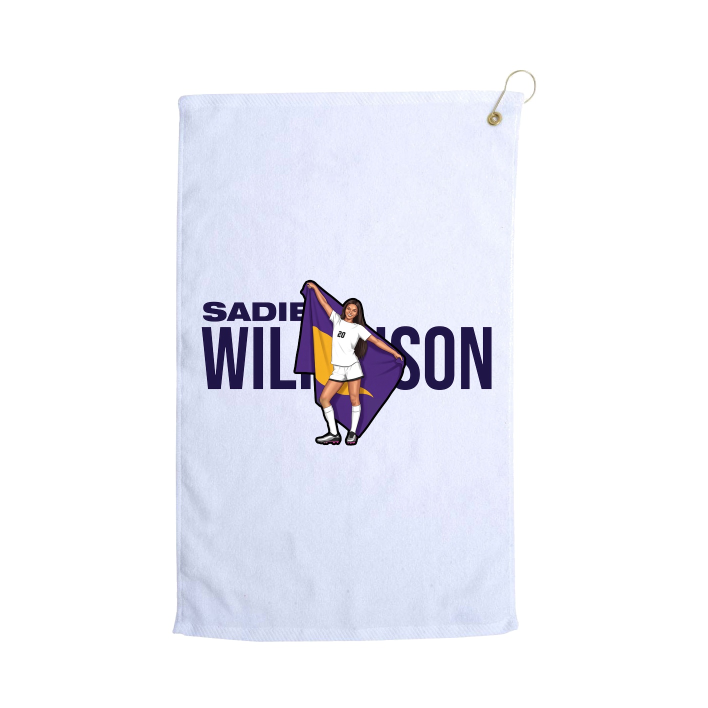 Golf Towel — Player Name in White
