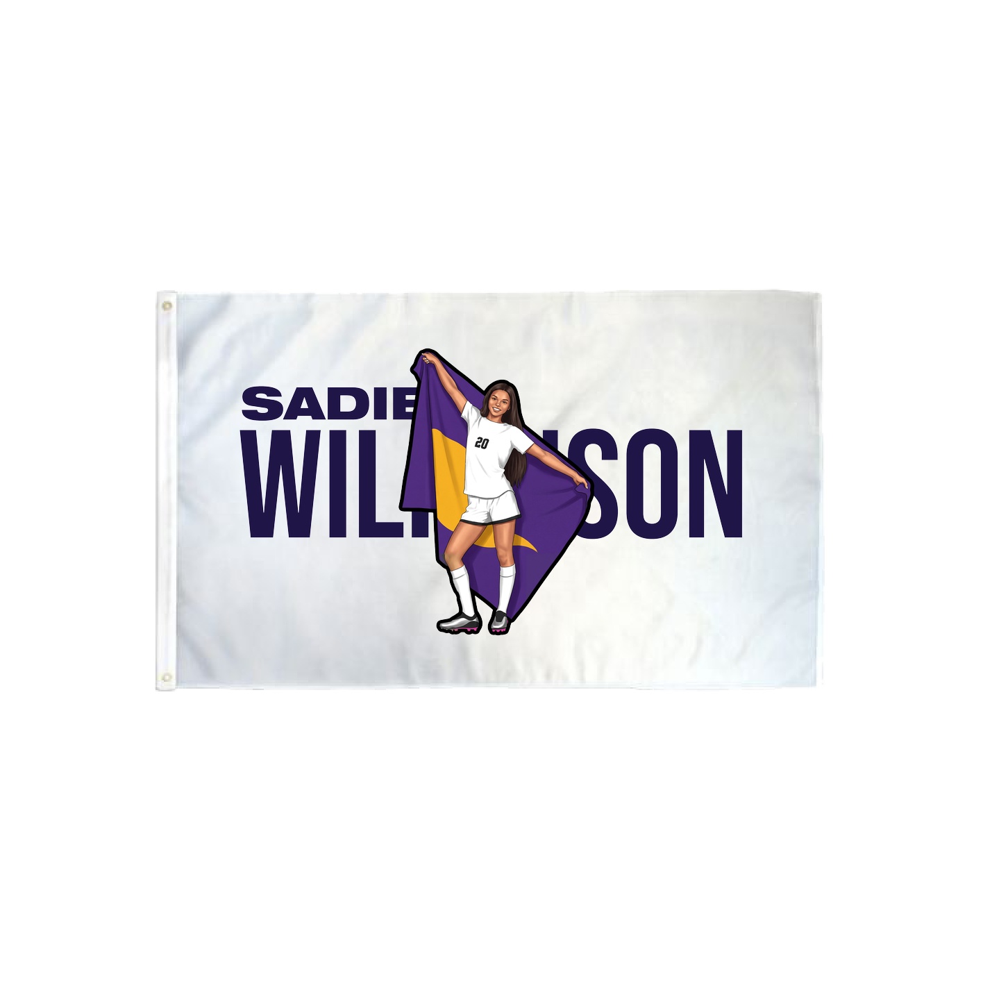 3x5 Flag — Player Name in Classic