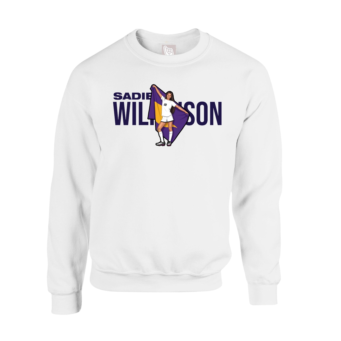 Fleece Crew — Player Name in White