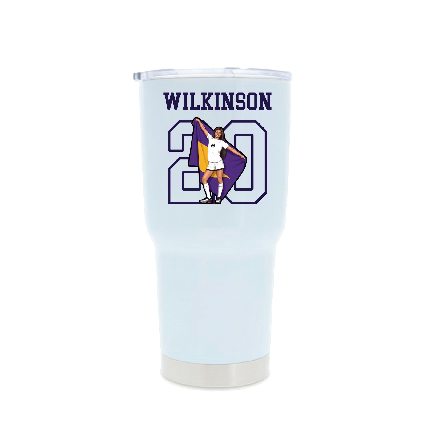 30oz Stainless Steel Tumbler — Shirsey in White