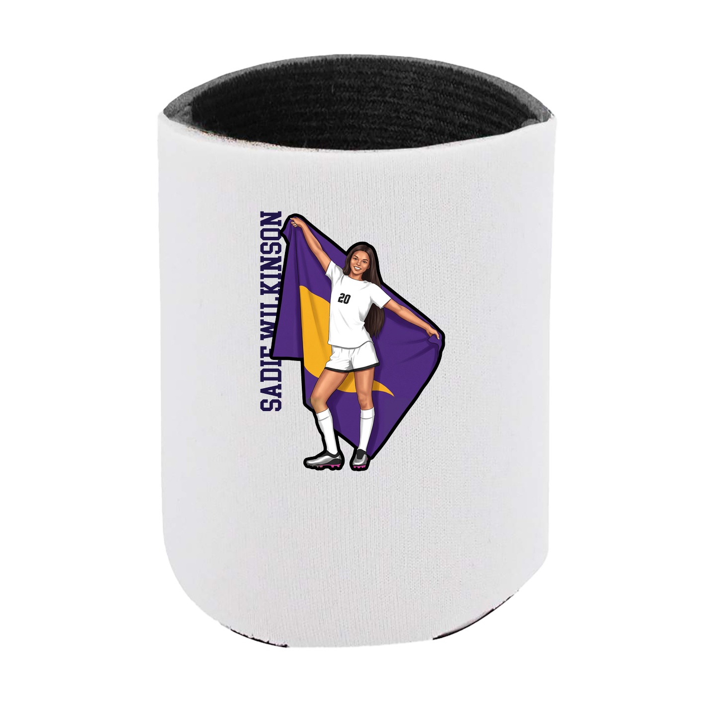 Can Holder — Name Vertical in White