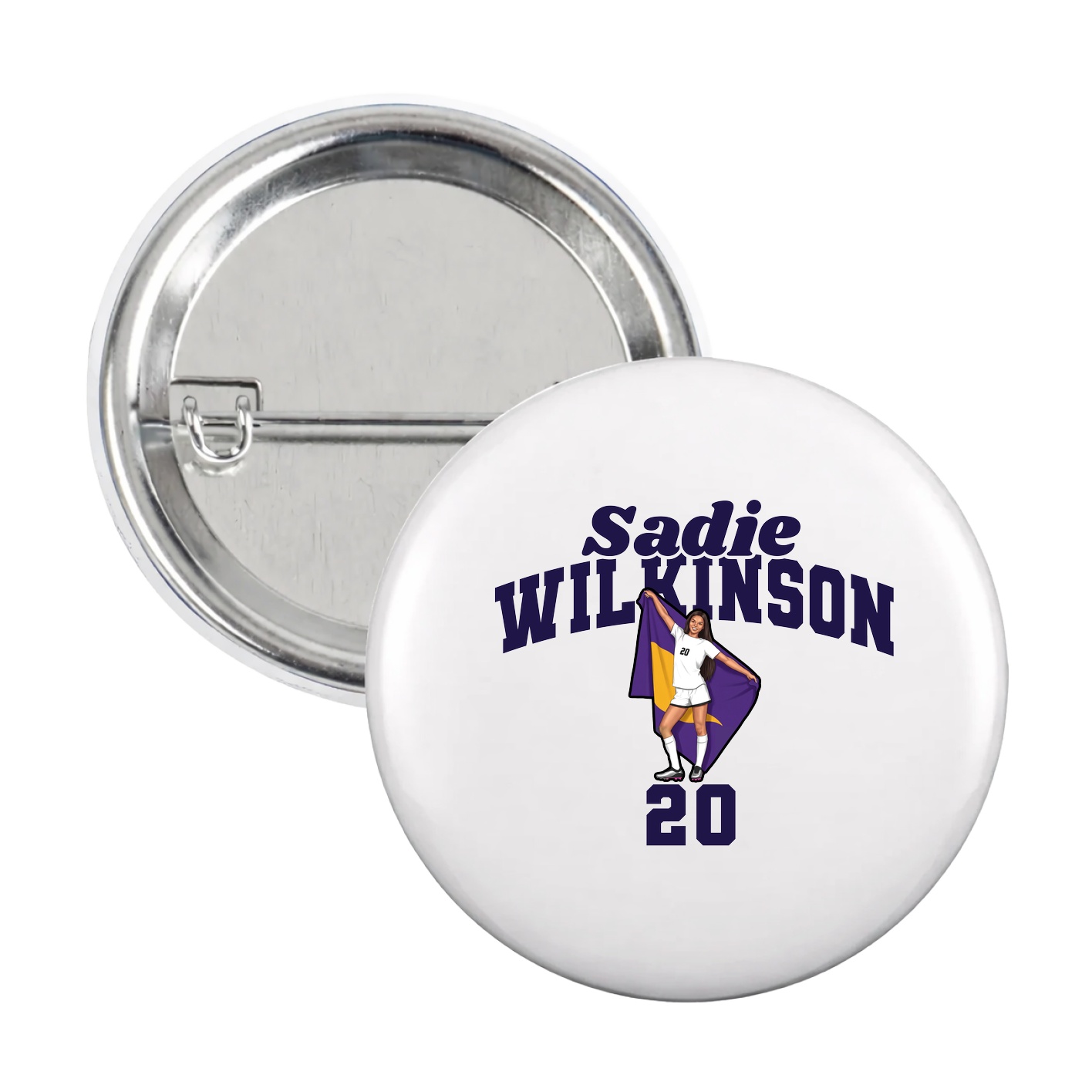 Game Day Button — Signature Arch in White