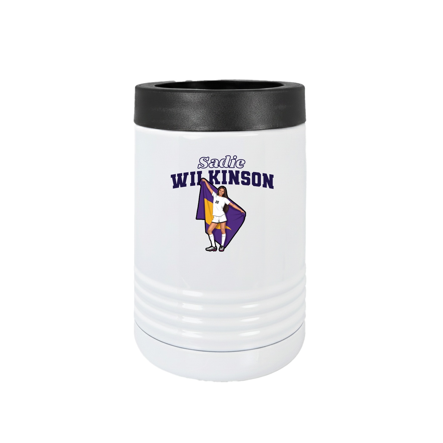 Beverage Holder — Name Arch in White