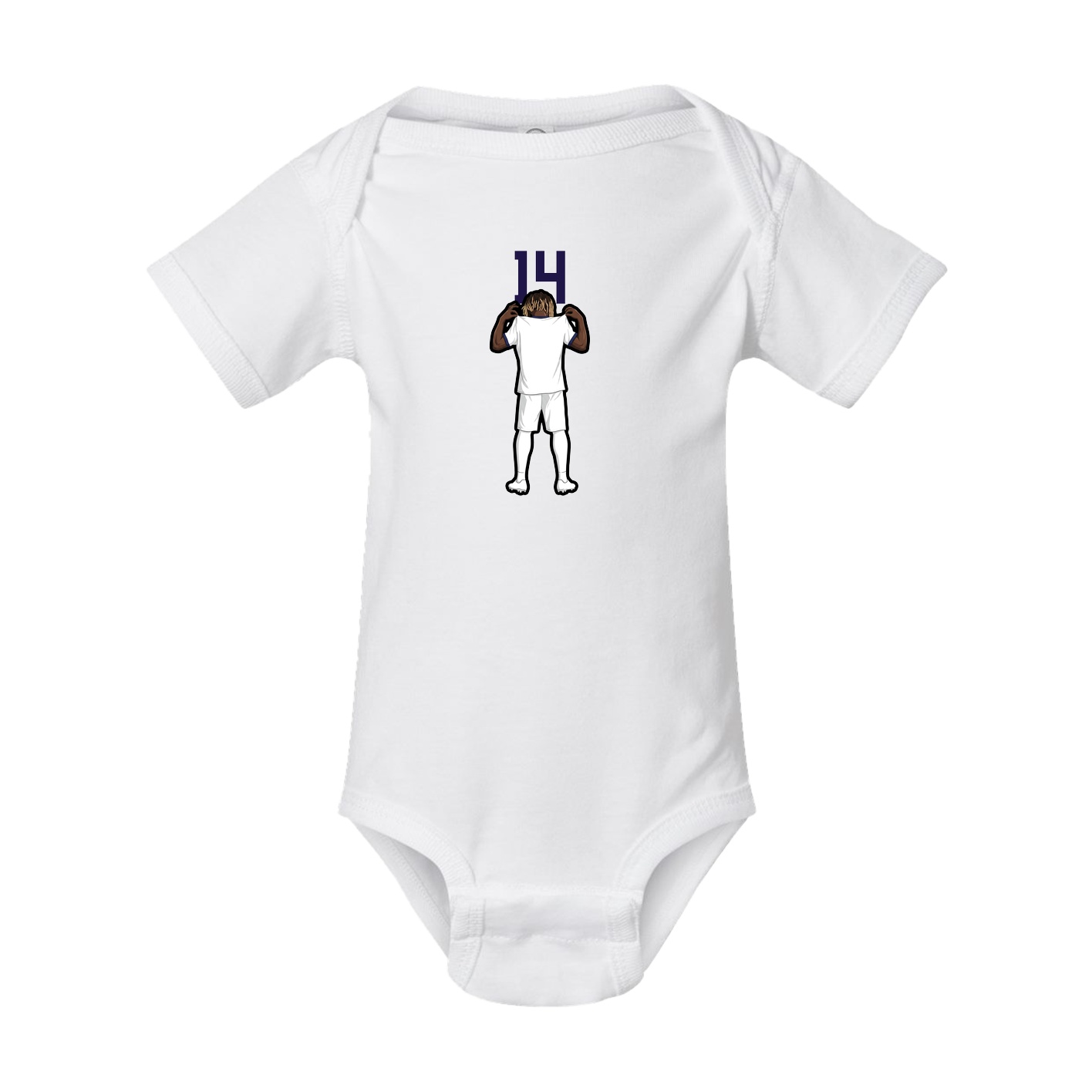 Baby Onesie — Number Top in White