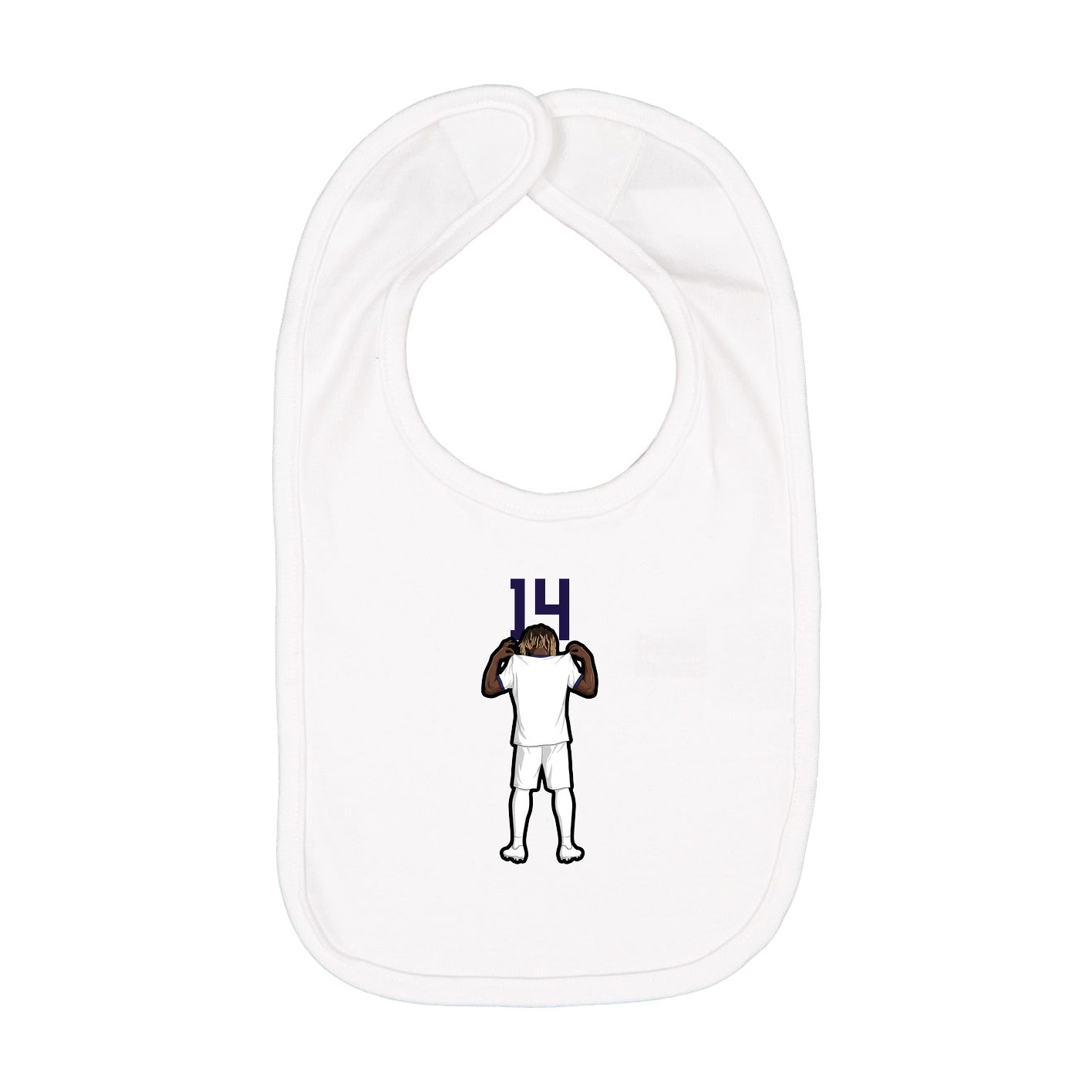 Infant Bib — Number Top in White