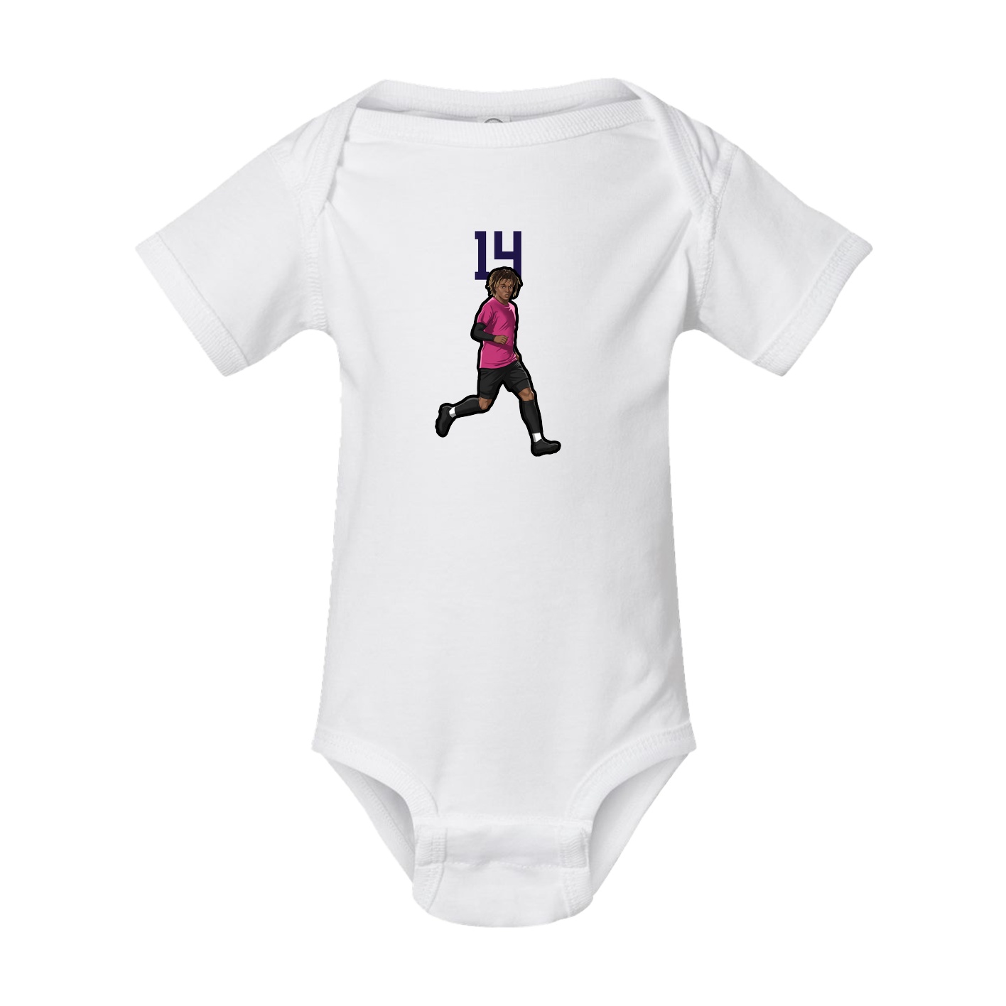 Baby Onesie — Number Top in White