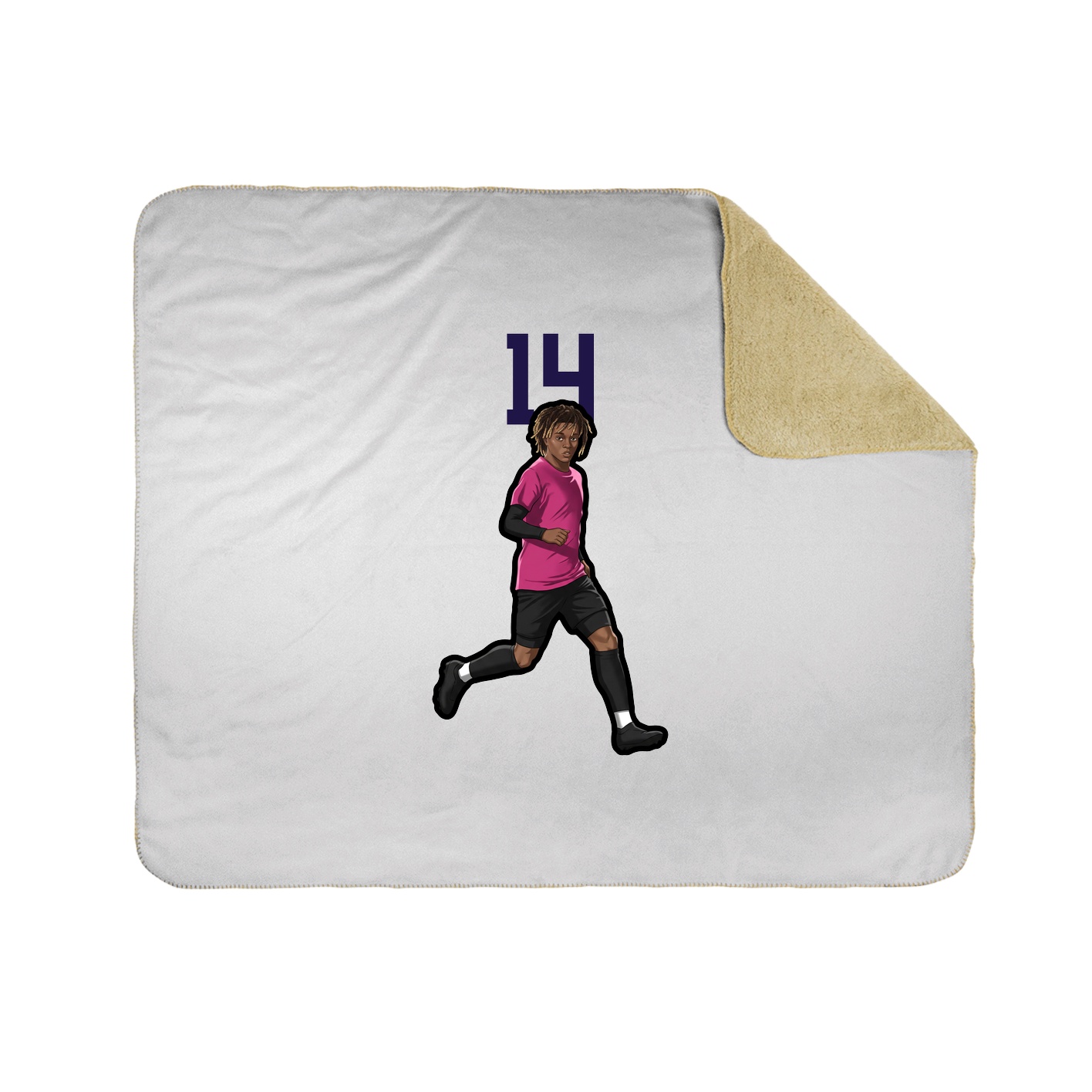 Throw Blanket — Number Top in White