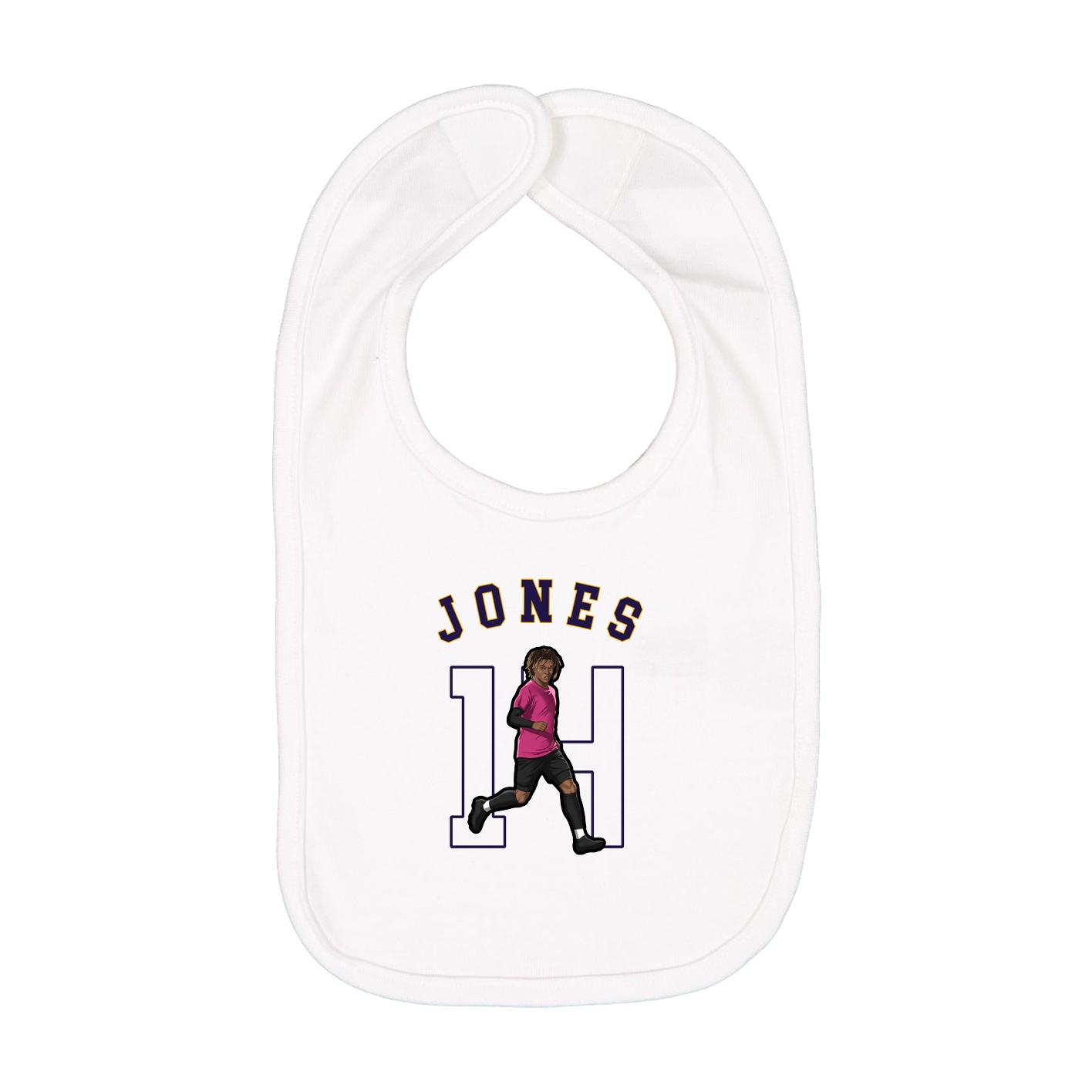 Infant Bib — Shirsey Arch in White