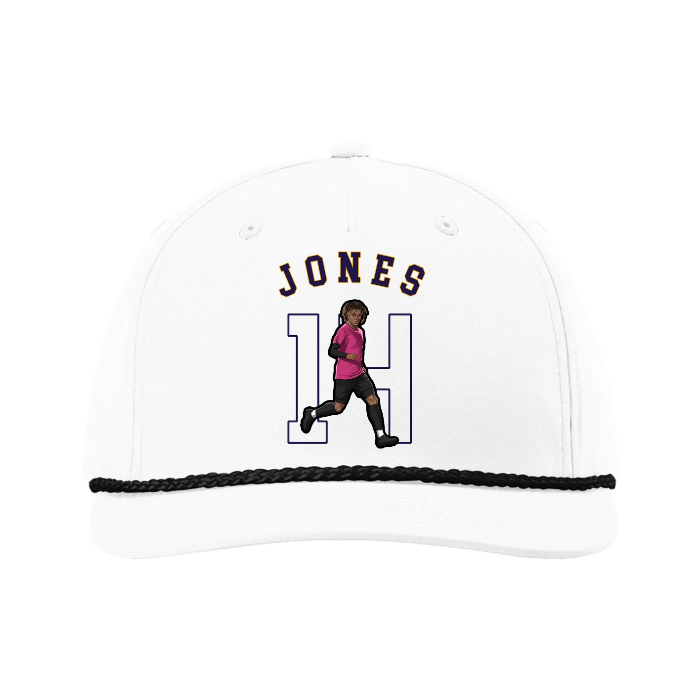 Five-Panel Classic Rope Cap — Shirsey Arch in White