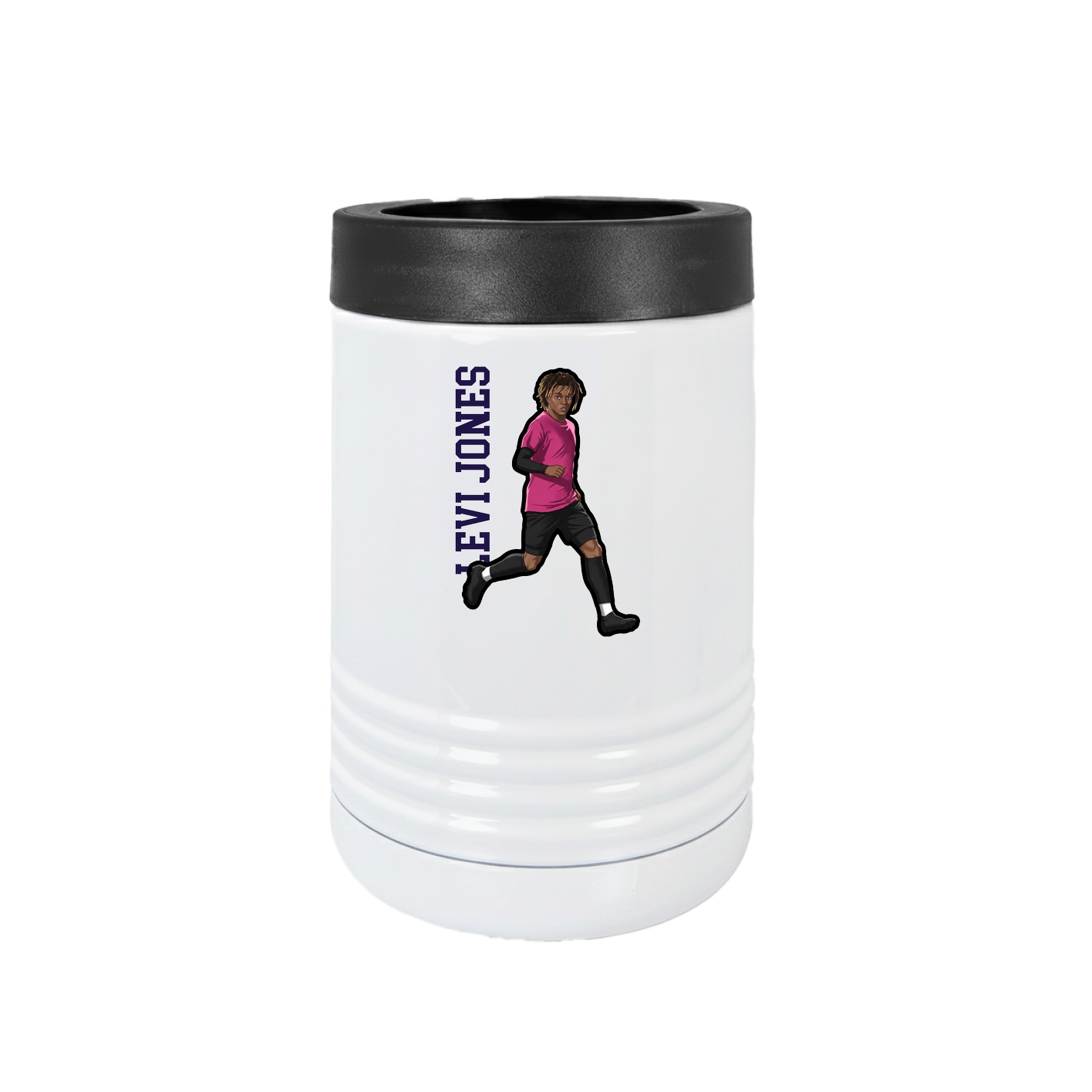 Beverage Holder — Name Vertical in White