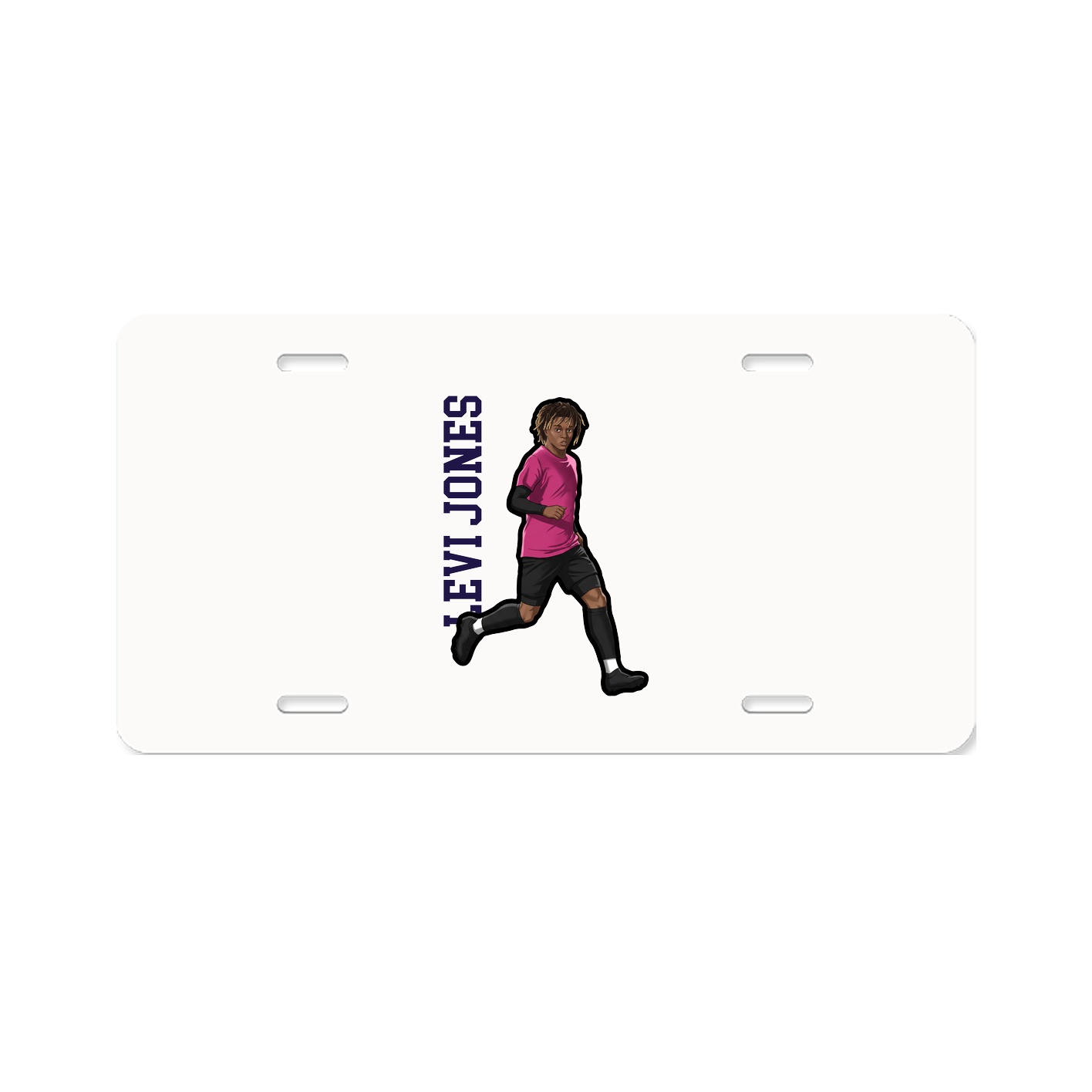 License Plate — Name Vertical in Classic