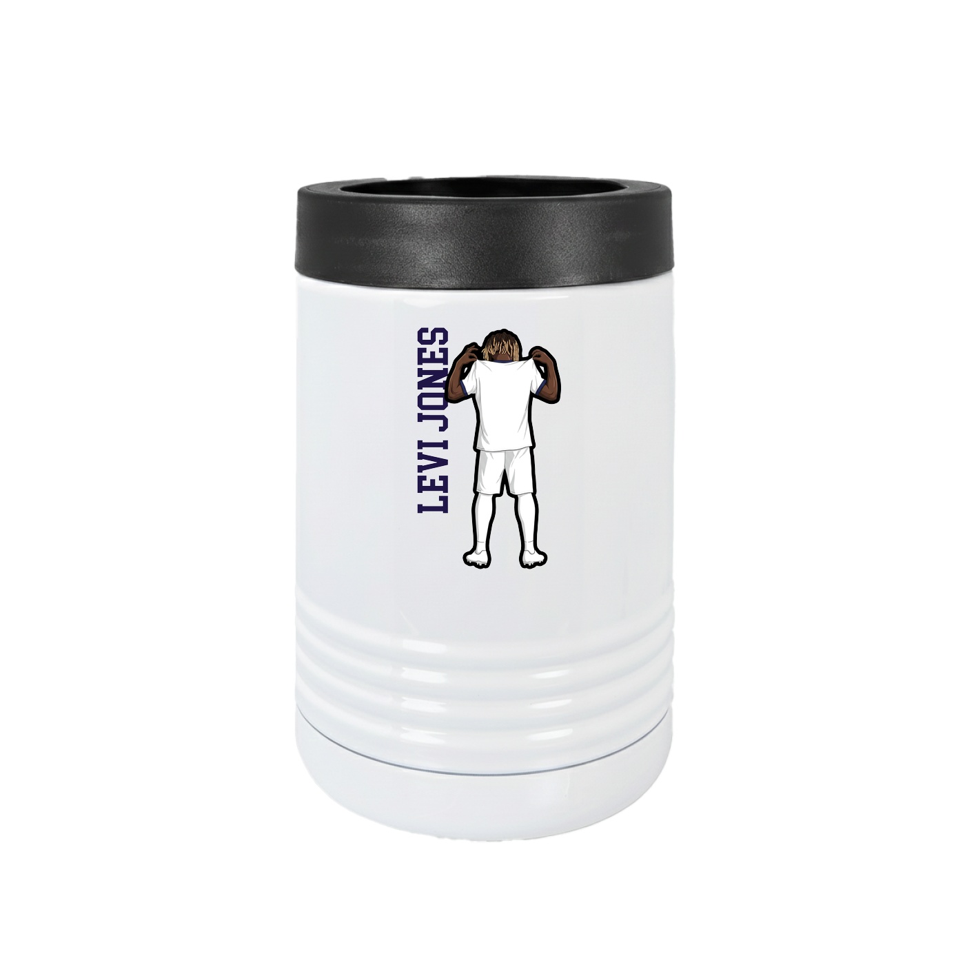 Beverage Holder — Name Vertical in White