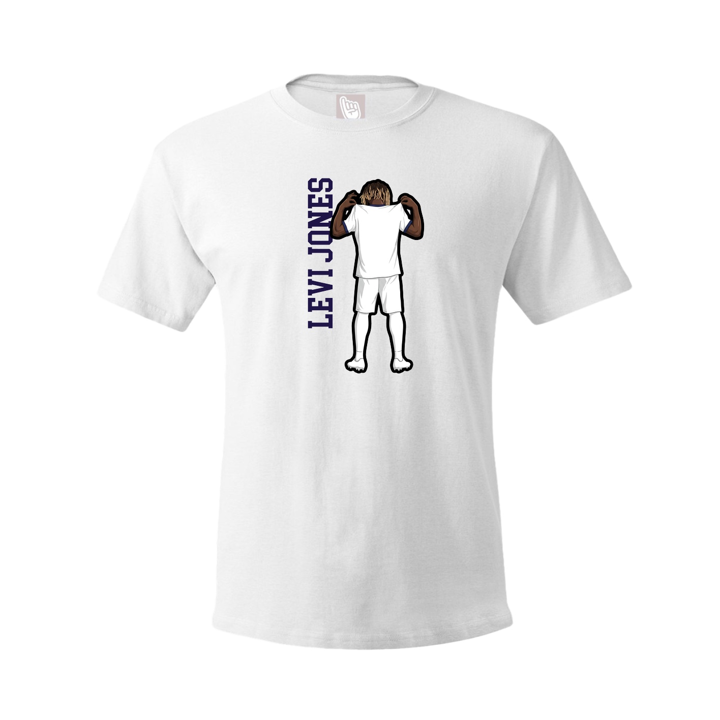 Youth Tee — Name Vertical in White
