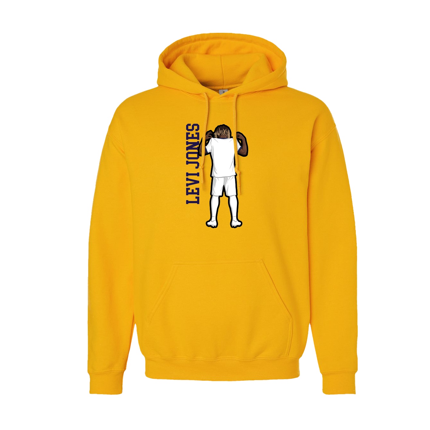 Hoodie — Name Vertical in Gold