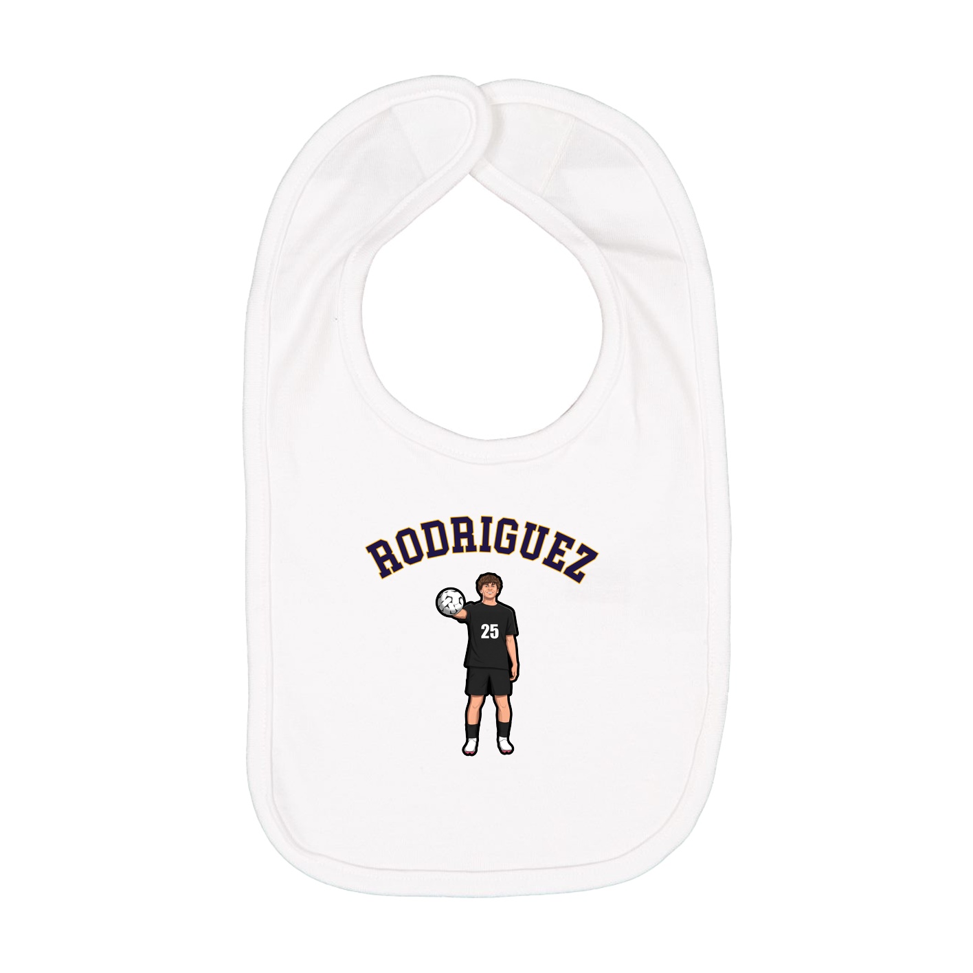 Infant Bib — Shirsey Arch in White