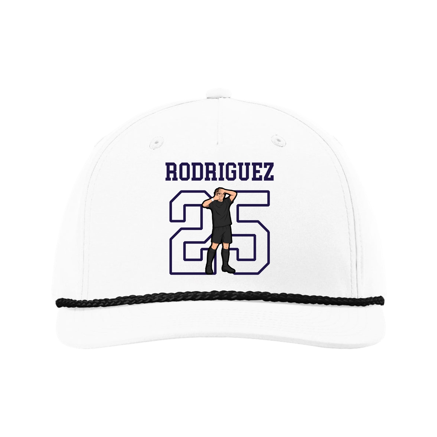 Five-Panel Classic Rope Cap — Shirsey in White