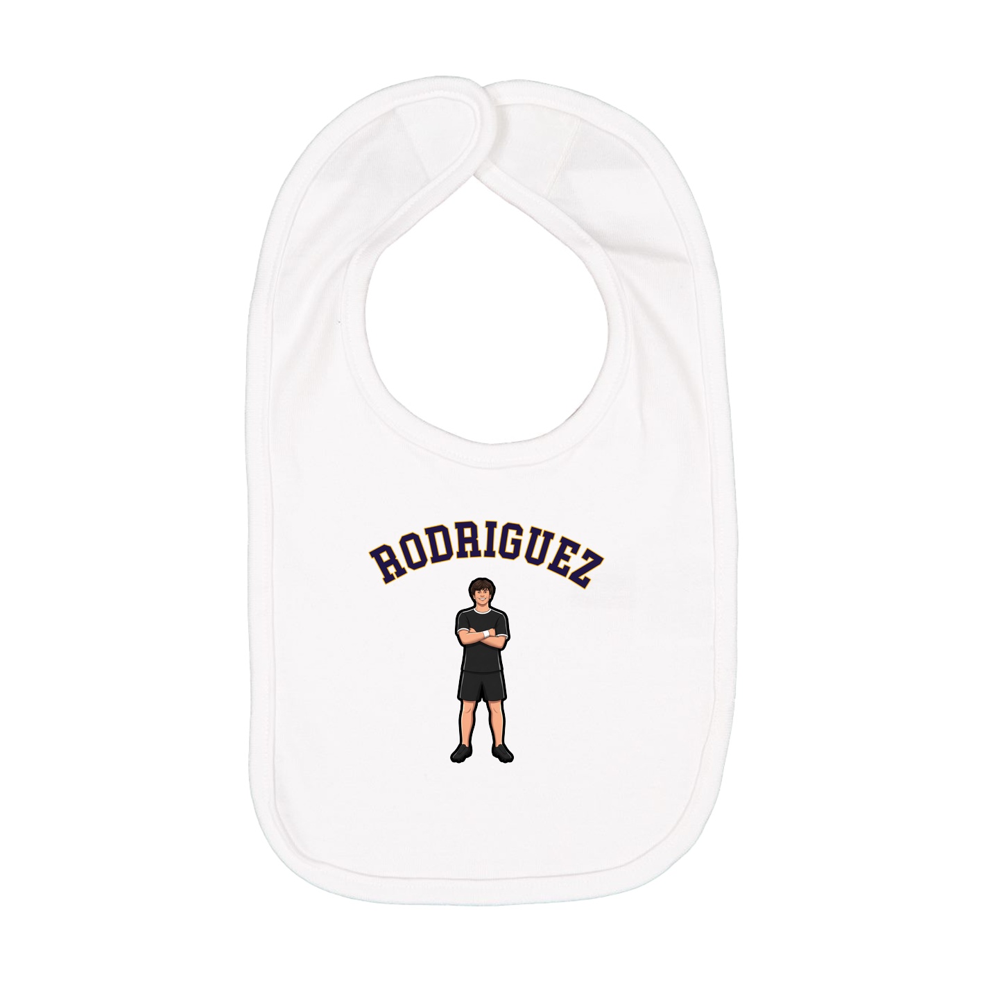 Infant Bib — Shirsey Arch in White