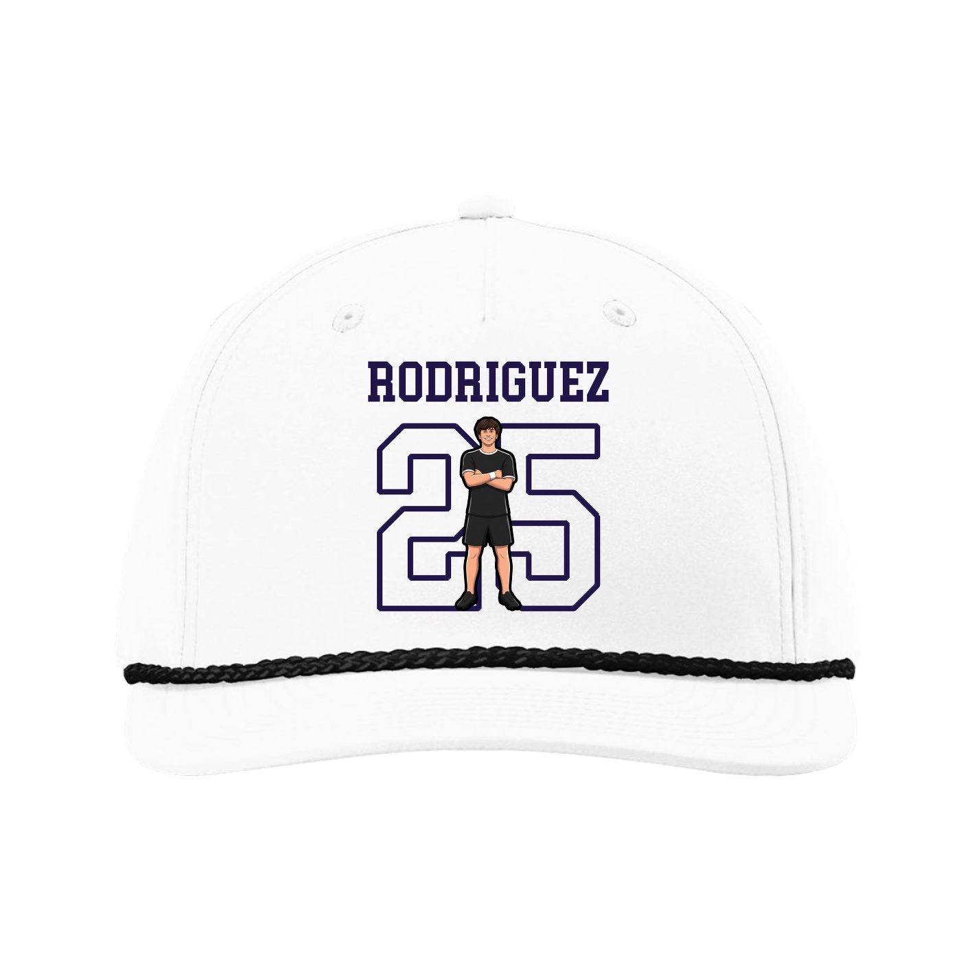 Five-Panel Classic Rope Cap — Shirsey in White